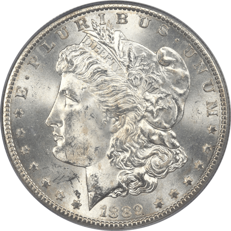 1889-S Morgan Silver Dollar $1 PCGS MS64 - Nice Original Lustrous Coin
