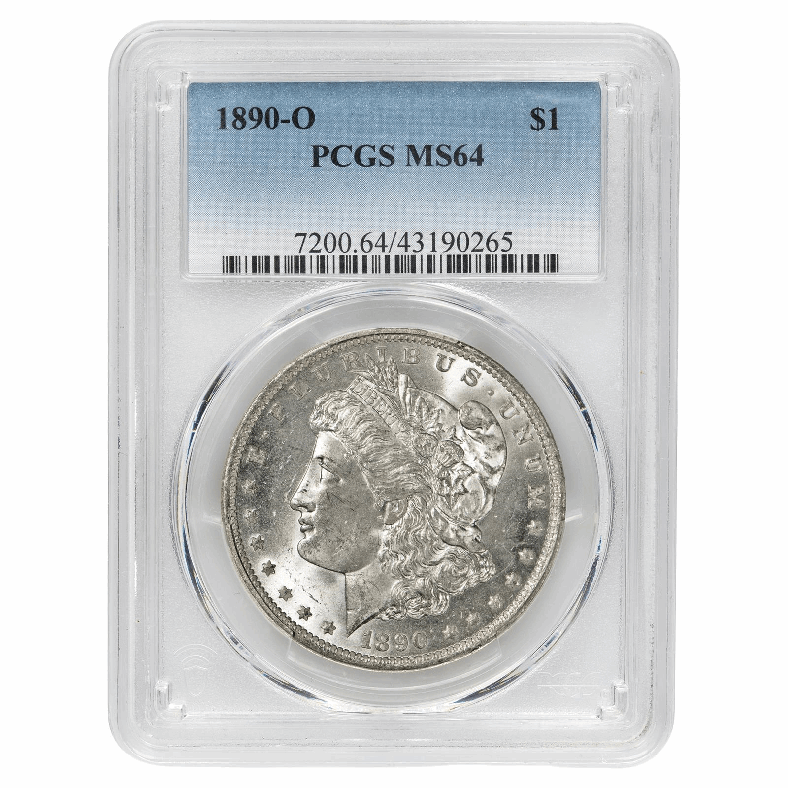1890-O Morgan Silver Dollar $1 PCGS MS 64