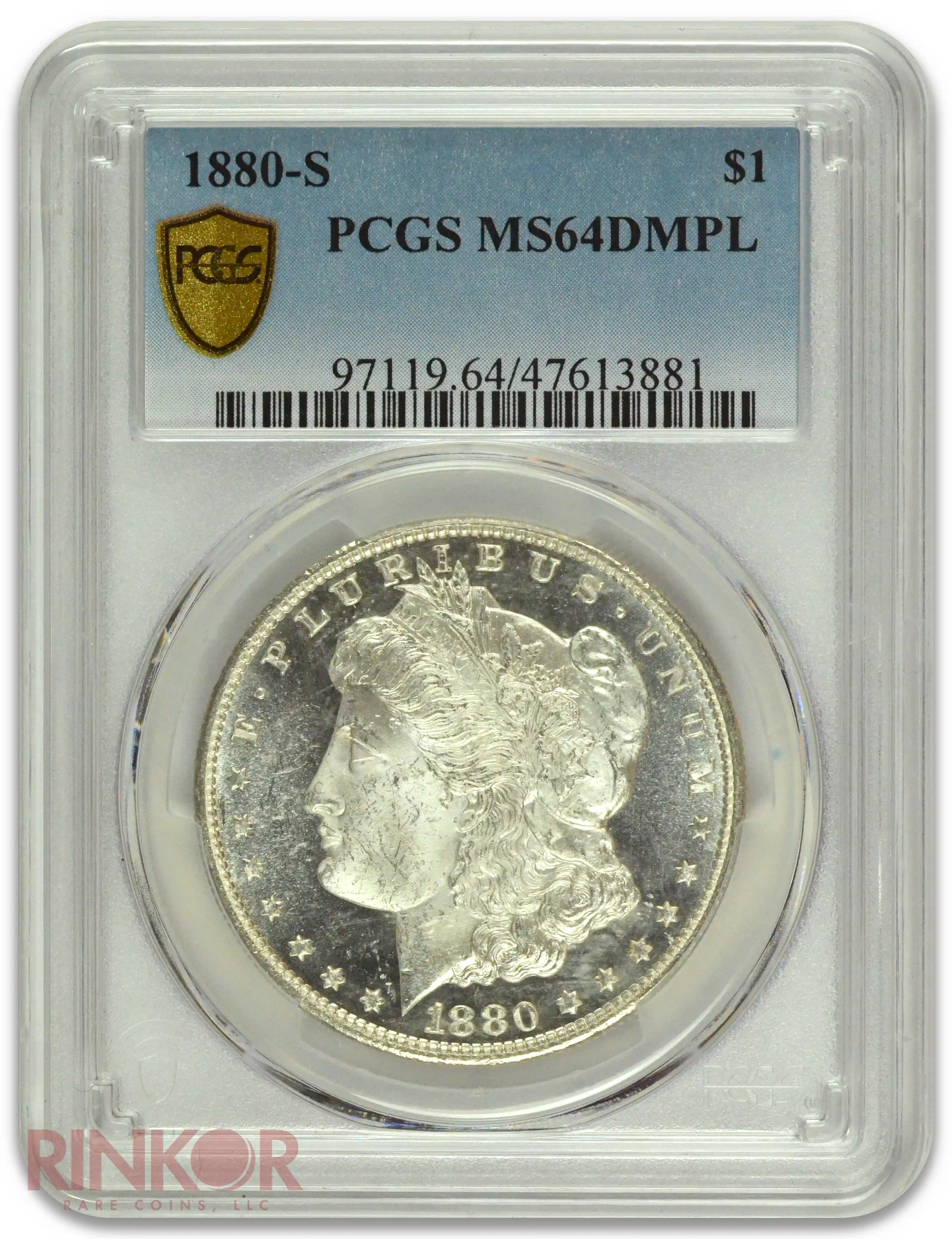 1880-S $1 Morgan Dollar PCGS MS 64 DMPL