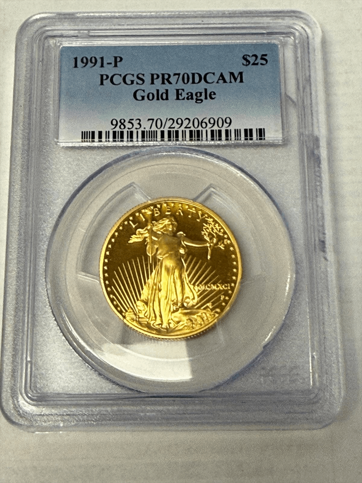 1991-25-proof-gold-eagle-pcgs-pr-70