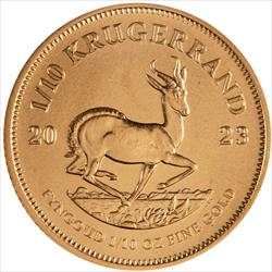 2023 1/10 oz South African Gold Krugerrand BU 