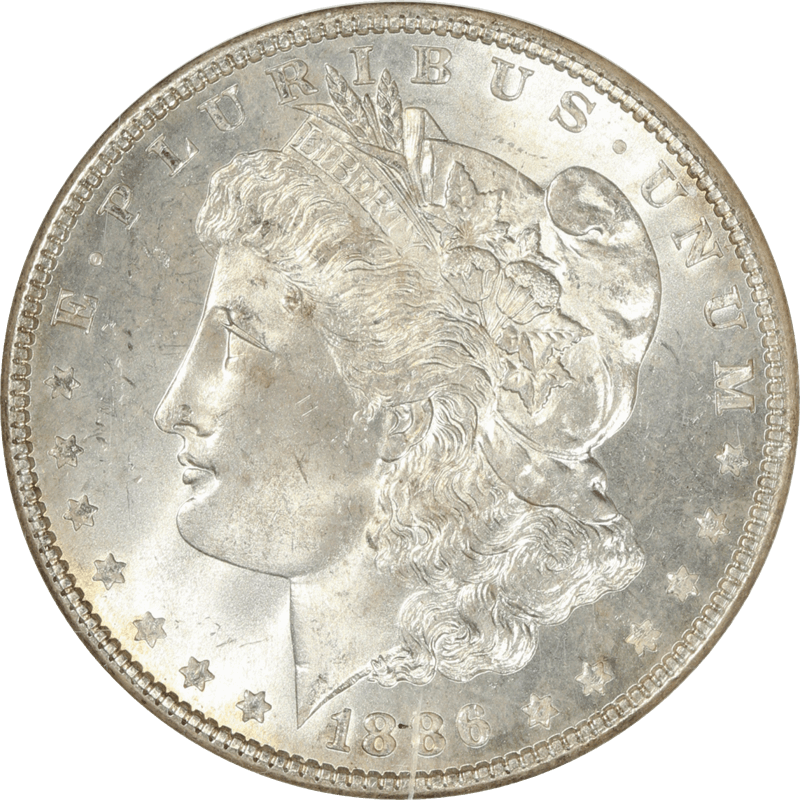 1886 Morgan Silver Dollar $1, NGC MS 66 - Nice Original Coin! Strong Luster!