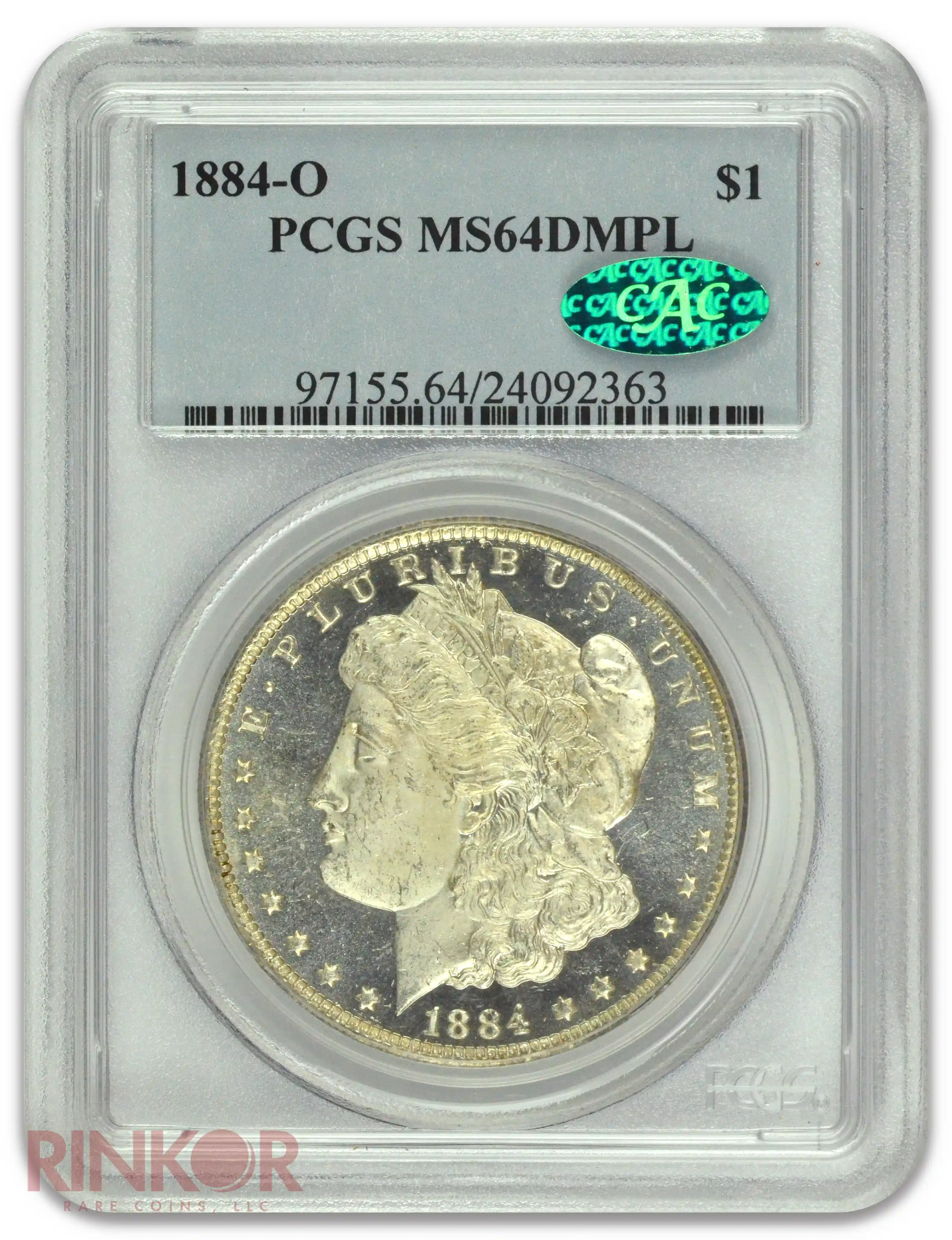 1884-O $1 Morgan Dollar PCGS MS 64 DMPL CAC