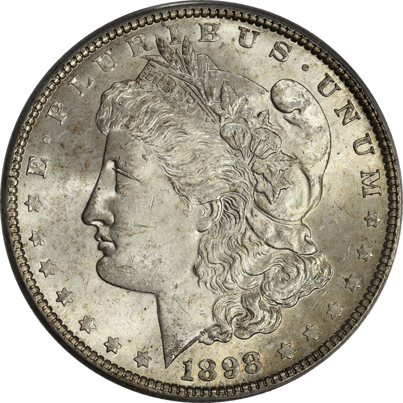 1898 Morgan Silver Dollar $1, PCGS MS 64 