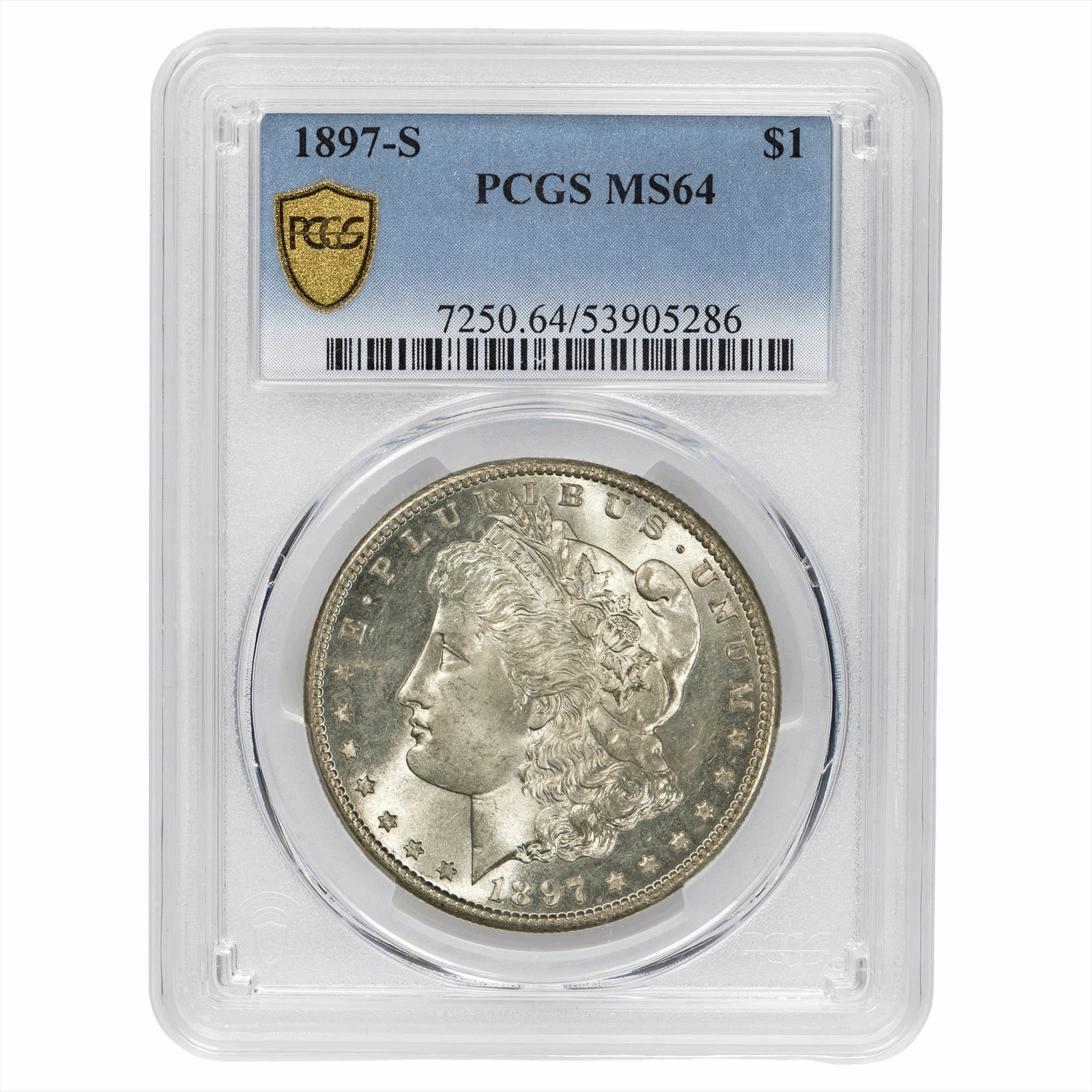 1897-S Morgan Silver Dollar $1 PCGS MS 64