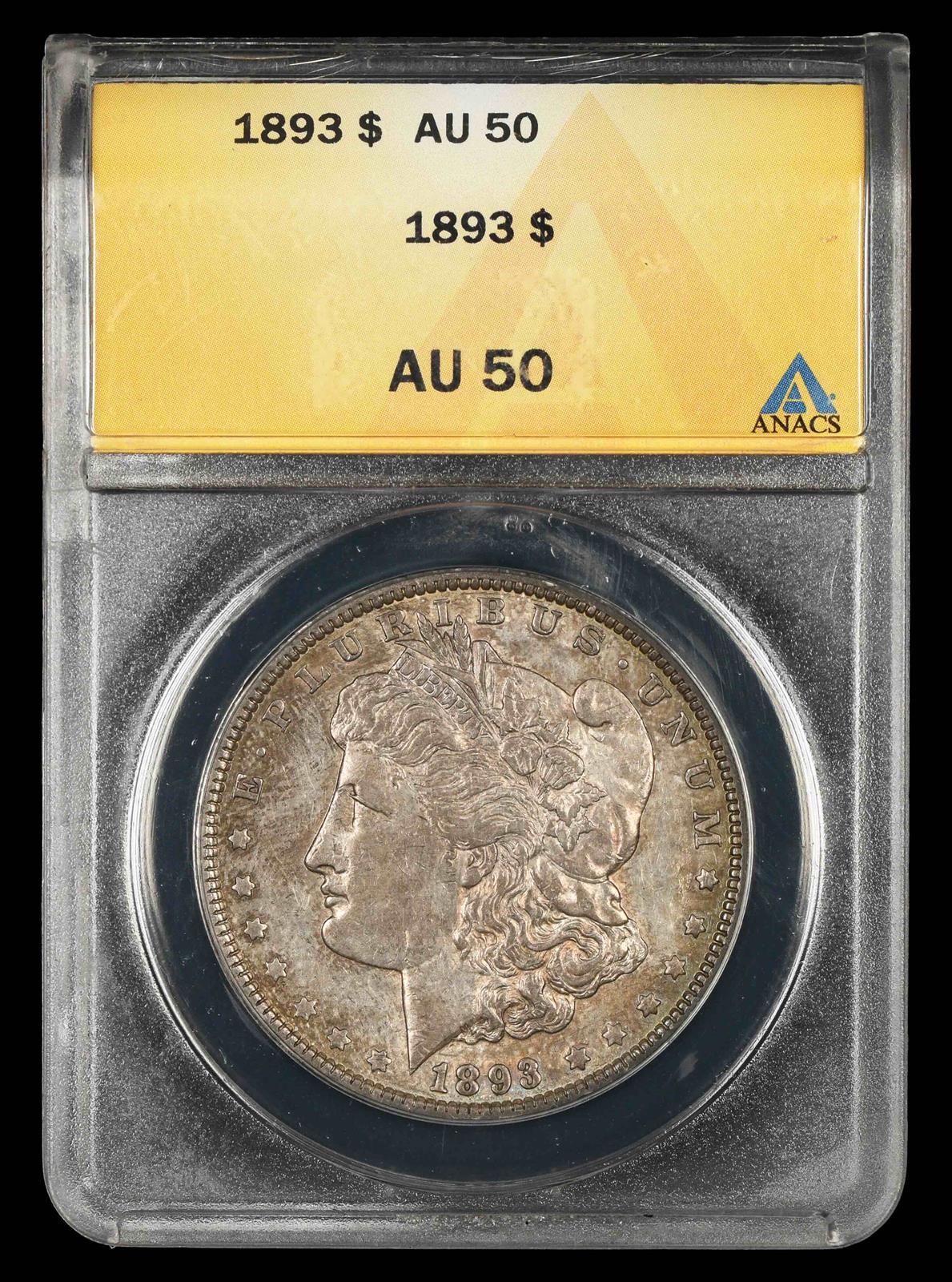 1893 $1 ANACS  AU50