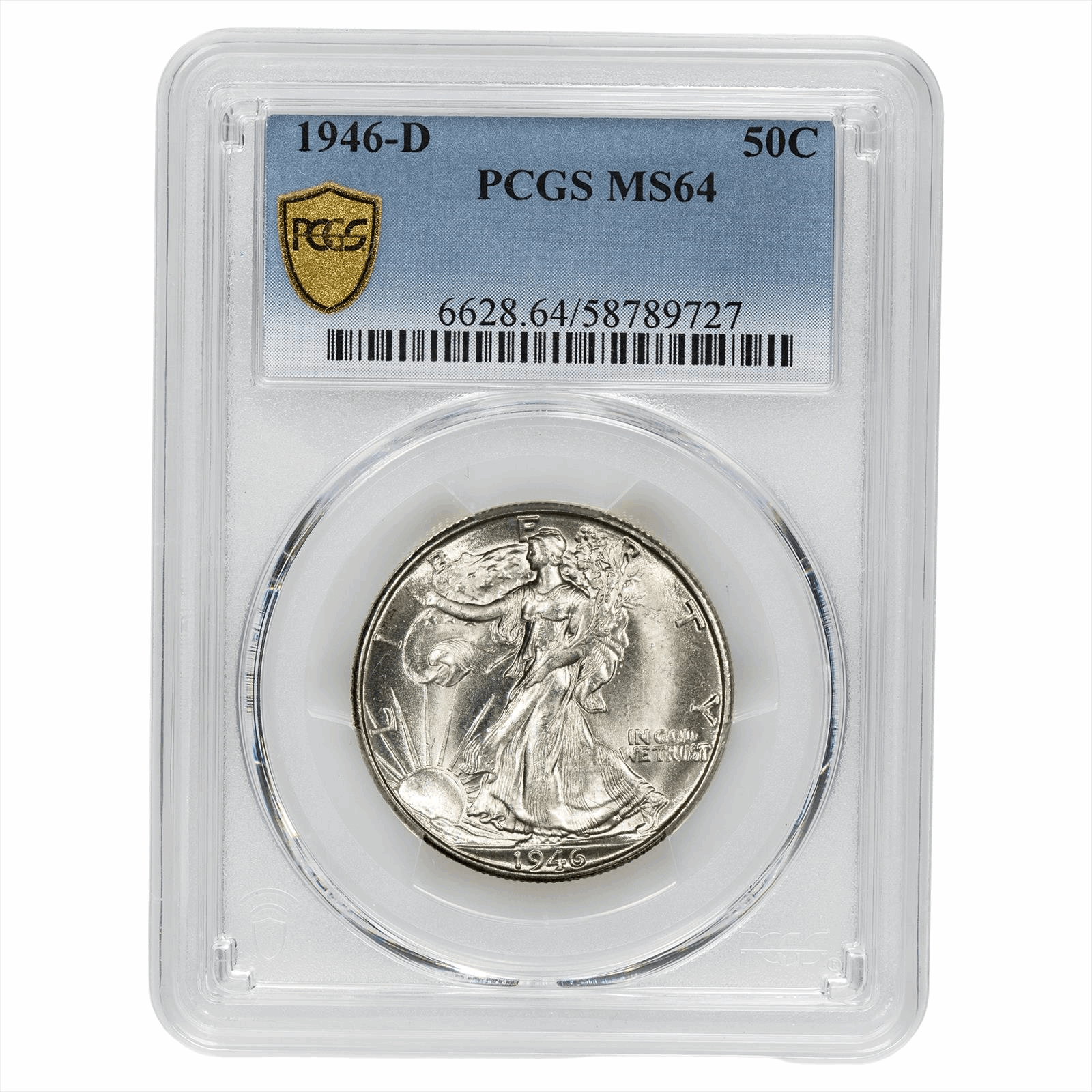 1946-D Walking Liberty Half Dollar 50C PCGS MS 64