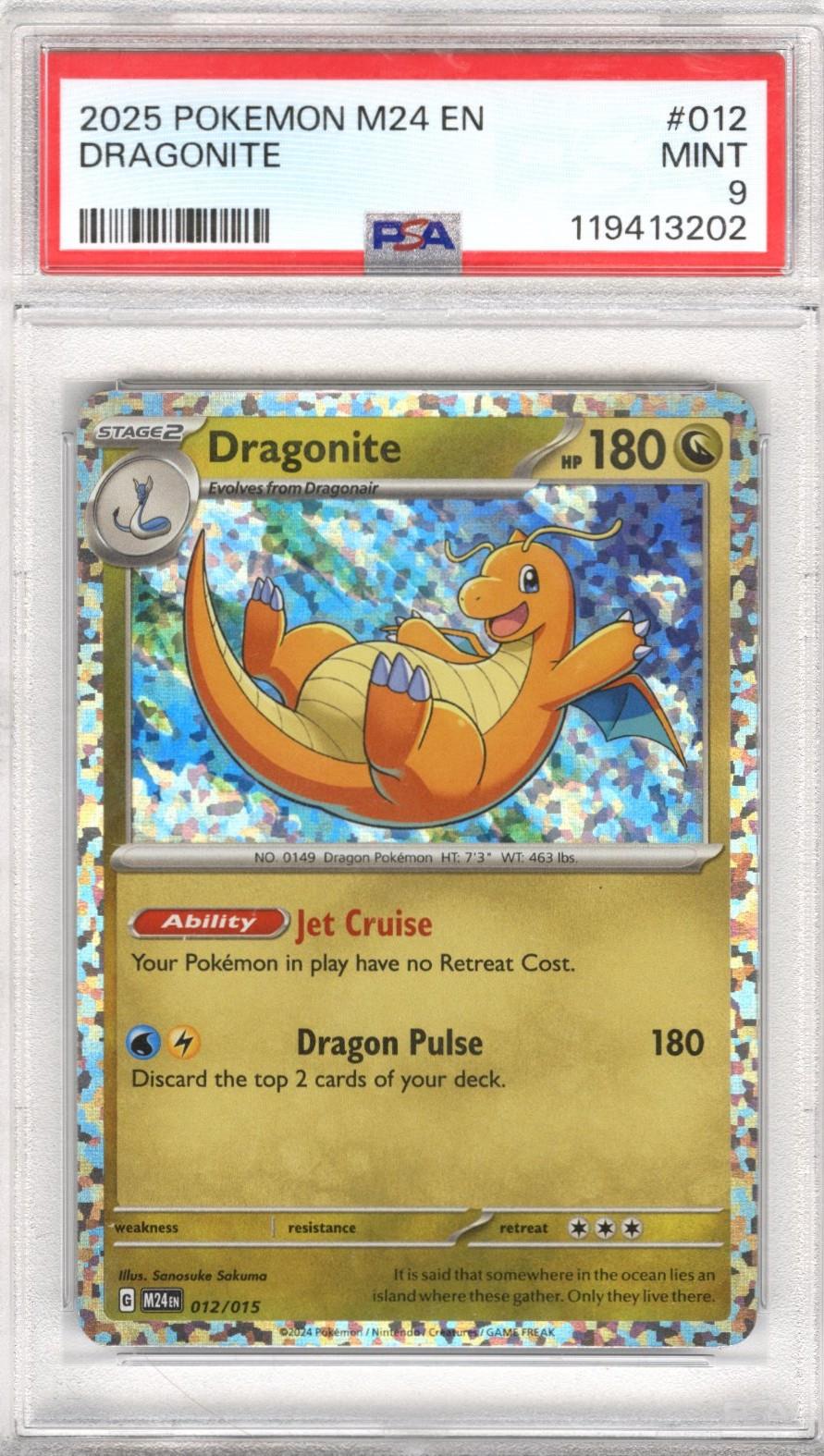 2025 Pokemon M24 En Dragonite #012 PSA Mint 9 