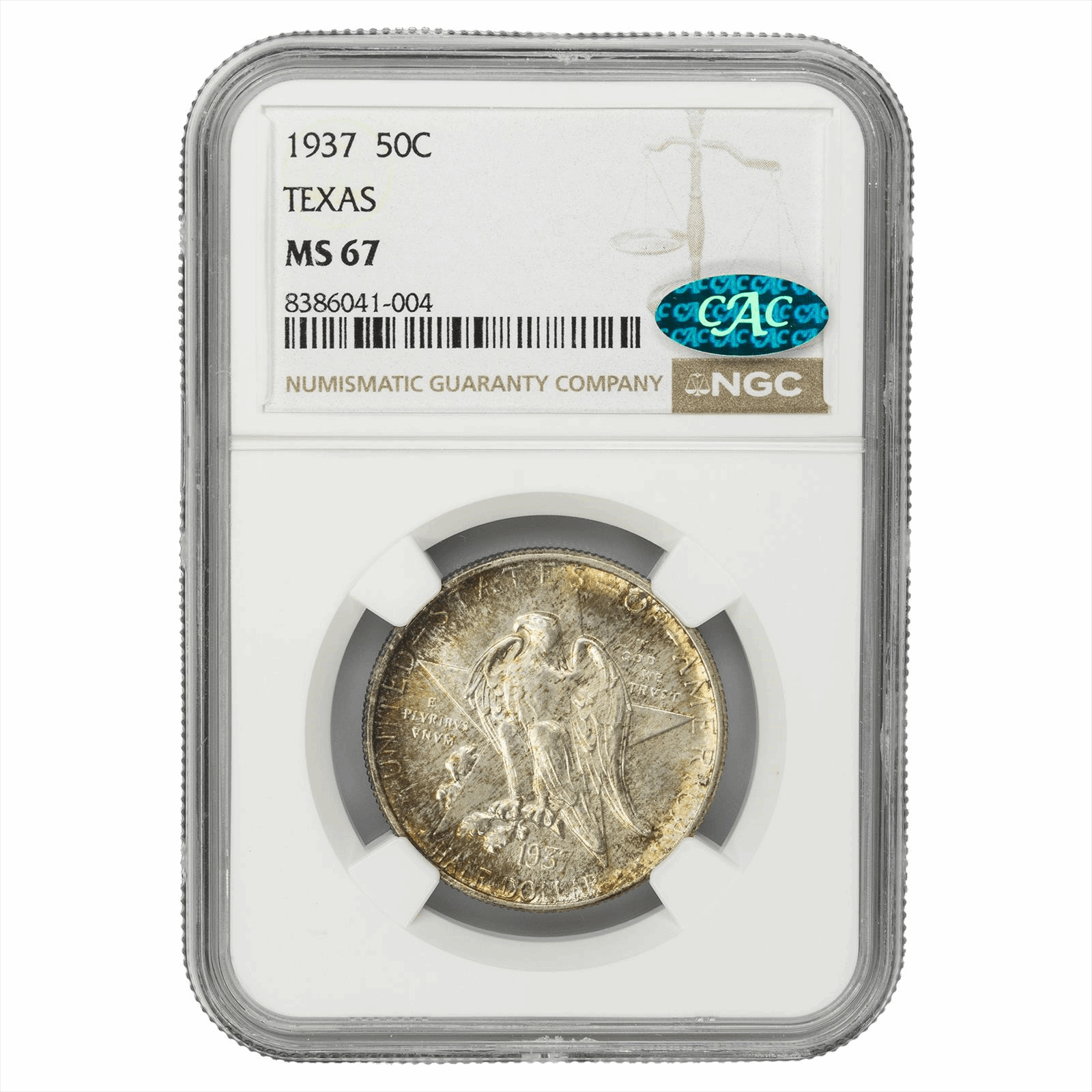 1937 Texas Commemorative Half Dollar 50C NGC MS 67 CAC