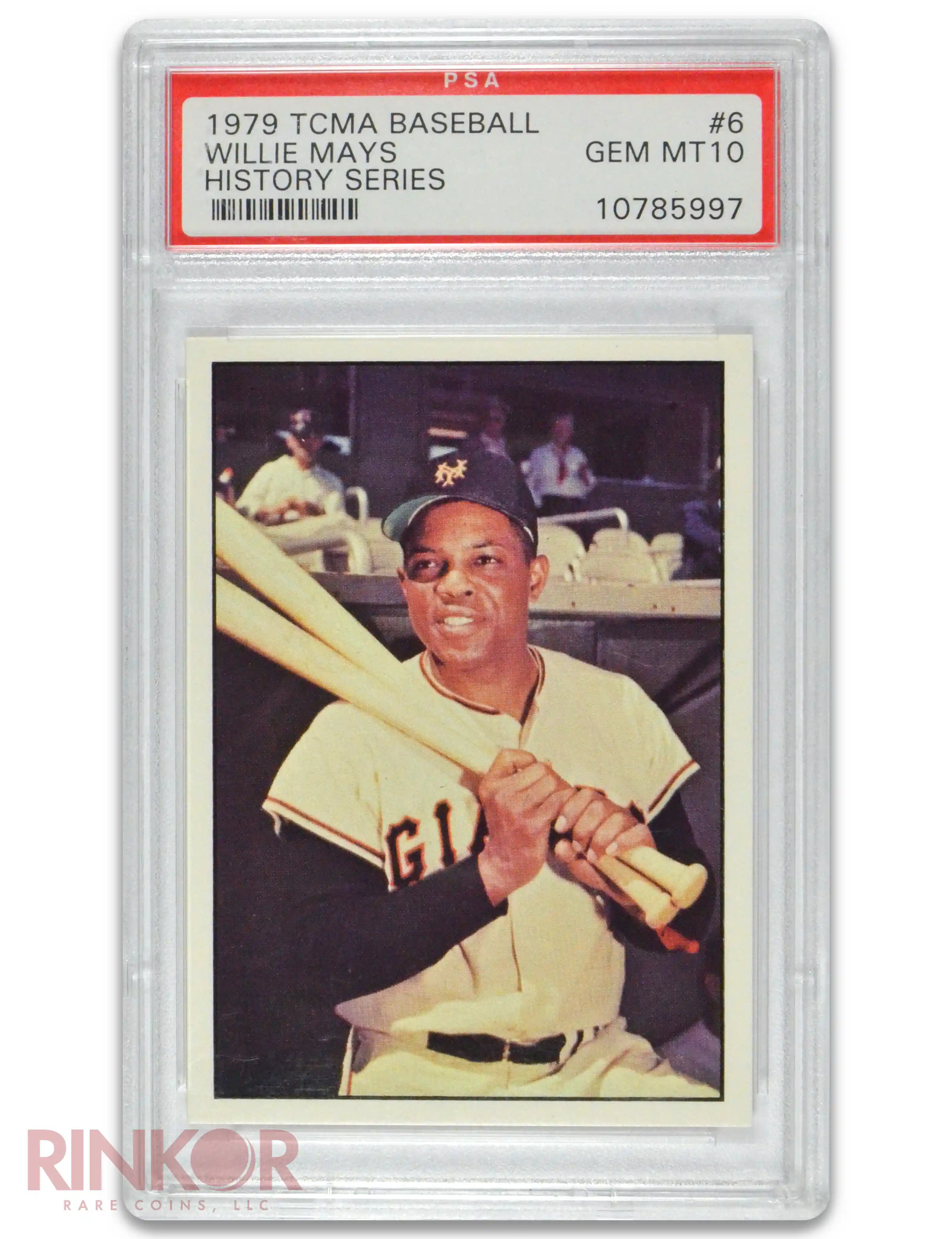 1979 TCMA Baseball History Series Willie Mays #6 PSA GEM MT 10