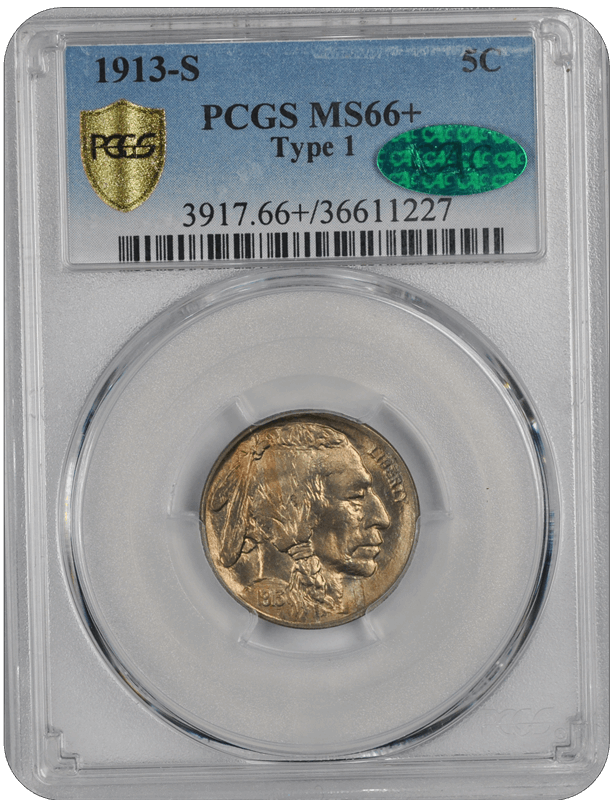 1913-S  Type 1 Buffalo PCGS CAC MS 66+