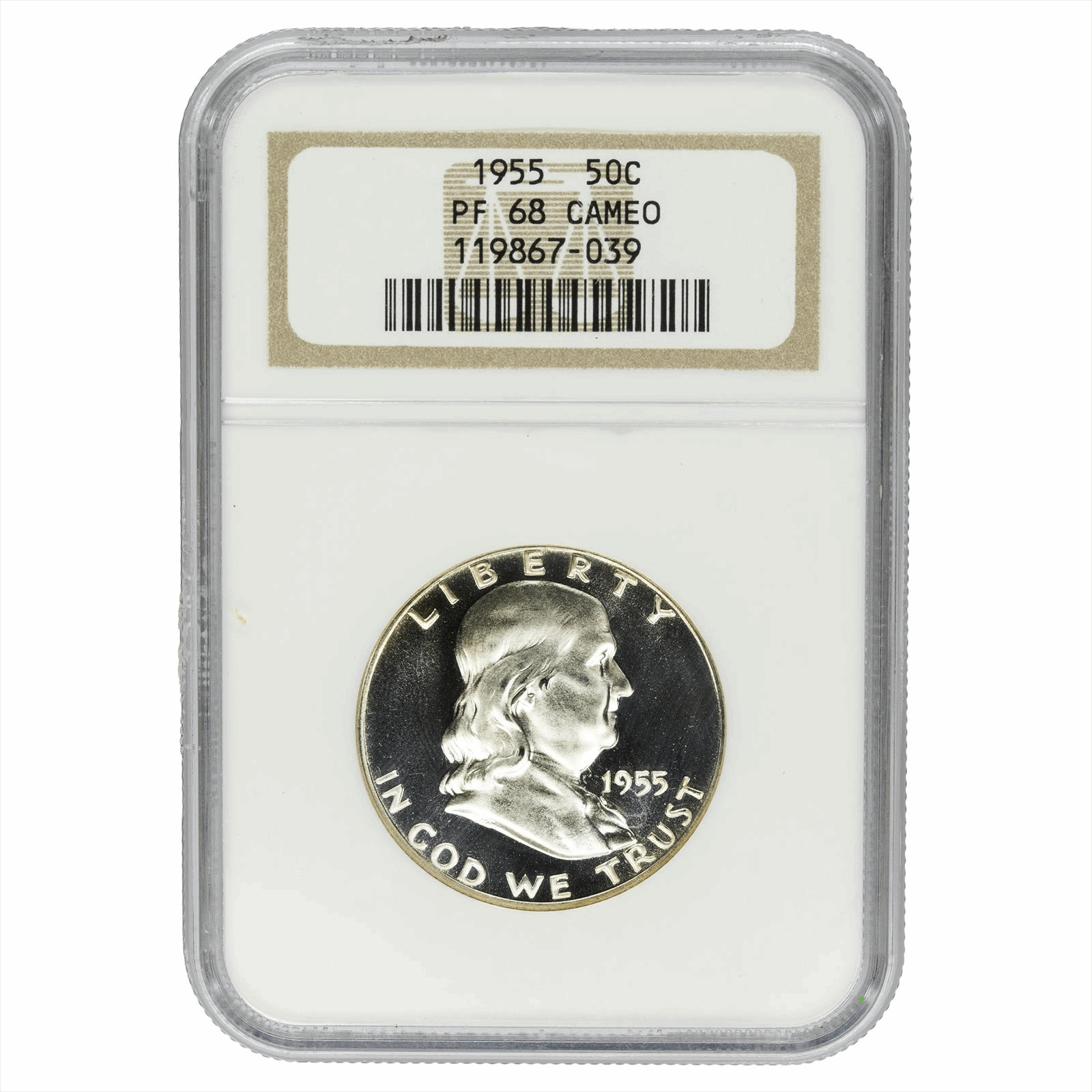 1955 Franklin Half Dollar 50C PCGS PF 68 CAM