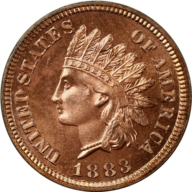 1883 Indian Head Cent 1c, Proof - Nice Color
