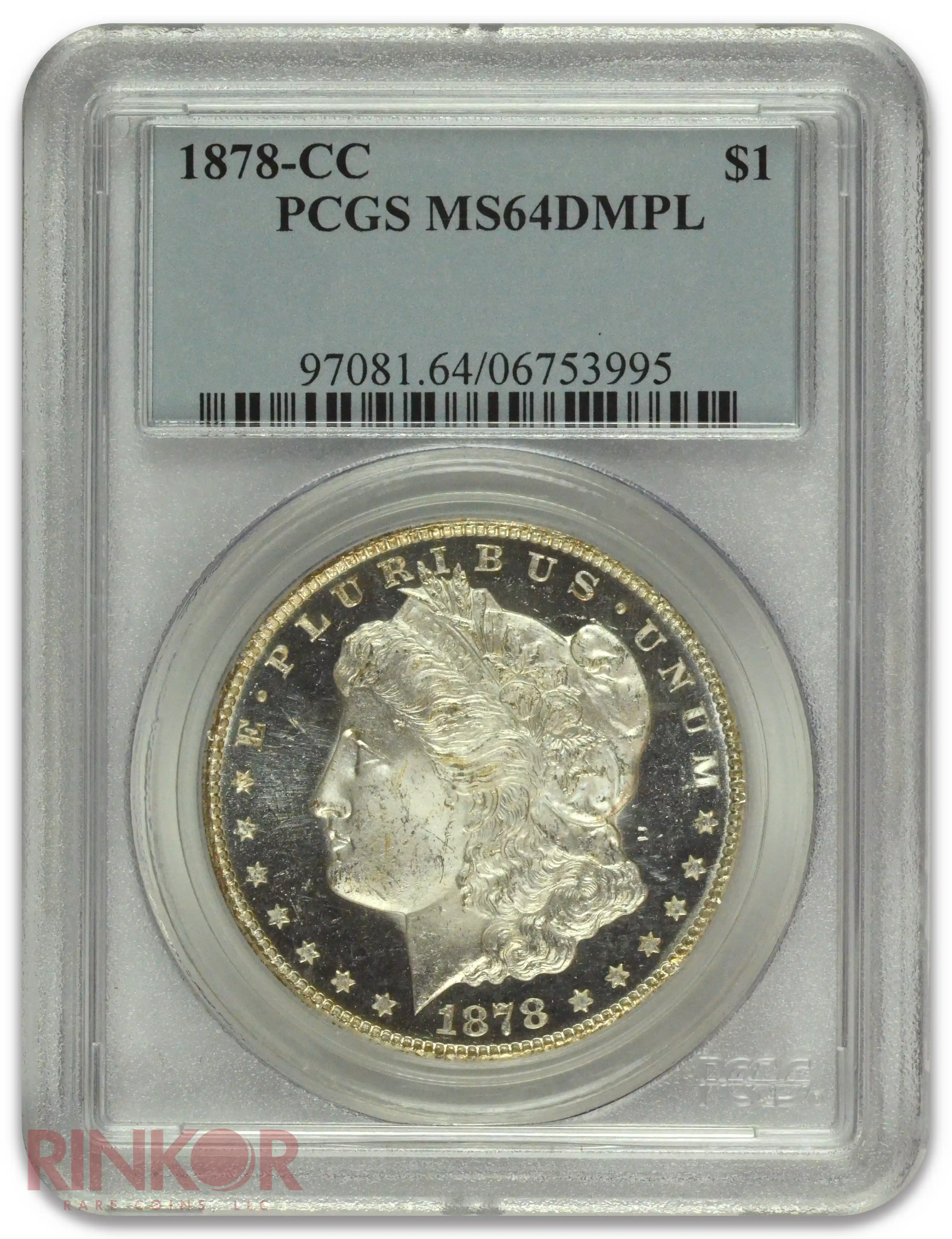 1878-CC $1 Morgan Dollar PCGS MS 64 DMPL