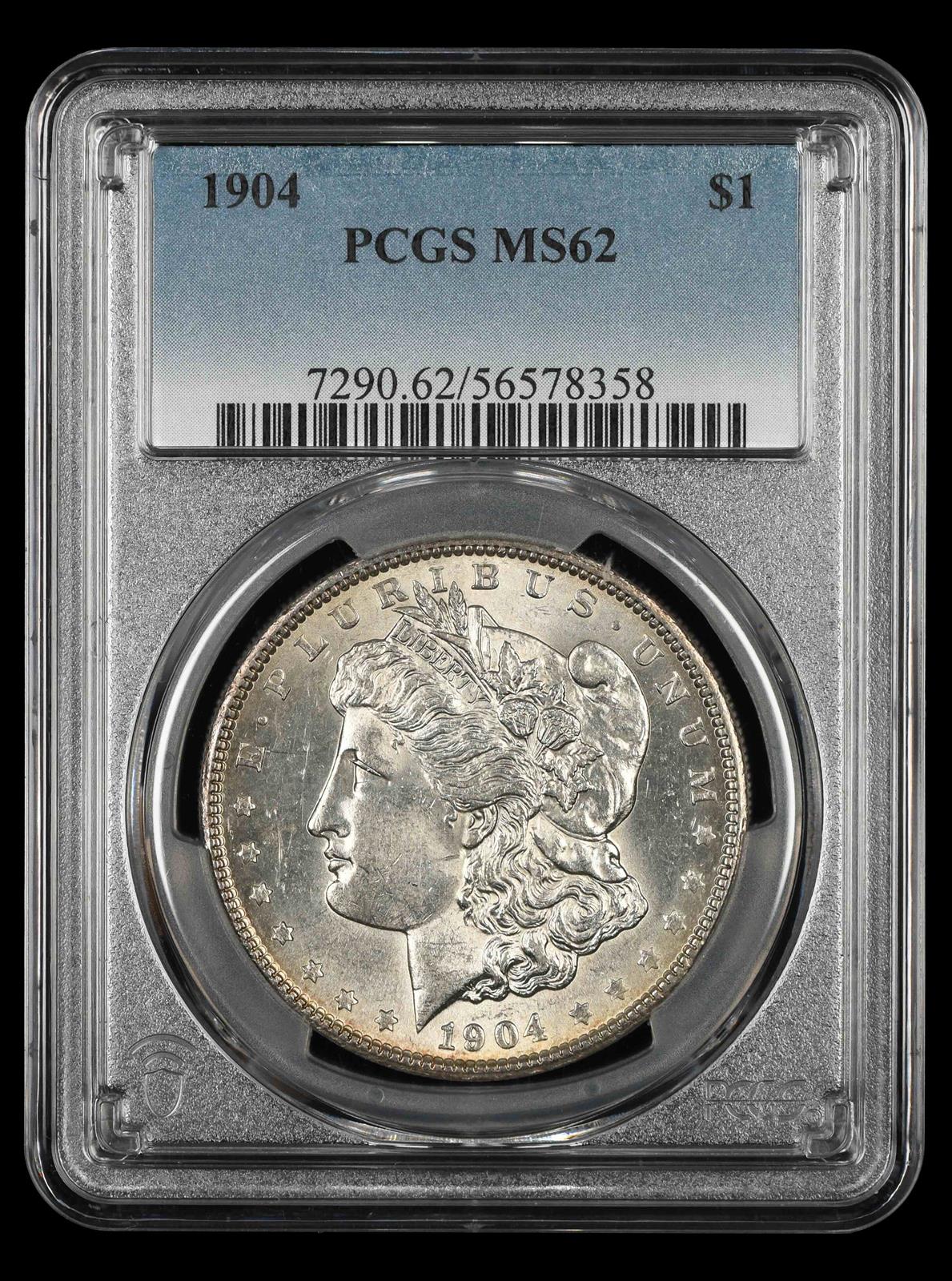 1904 $1 PCGS  MS62
