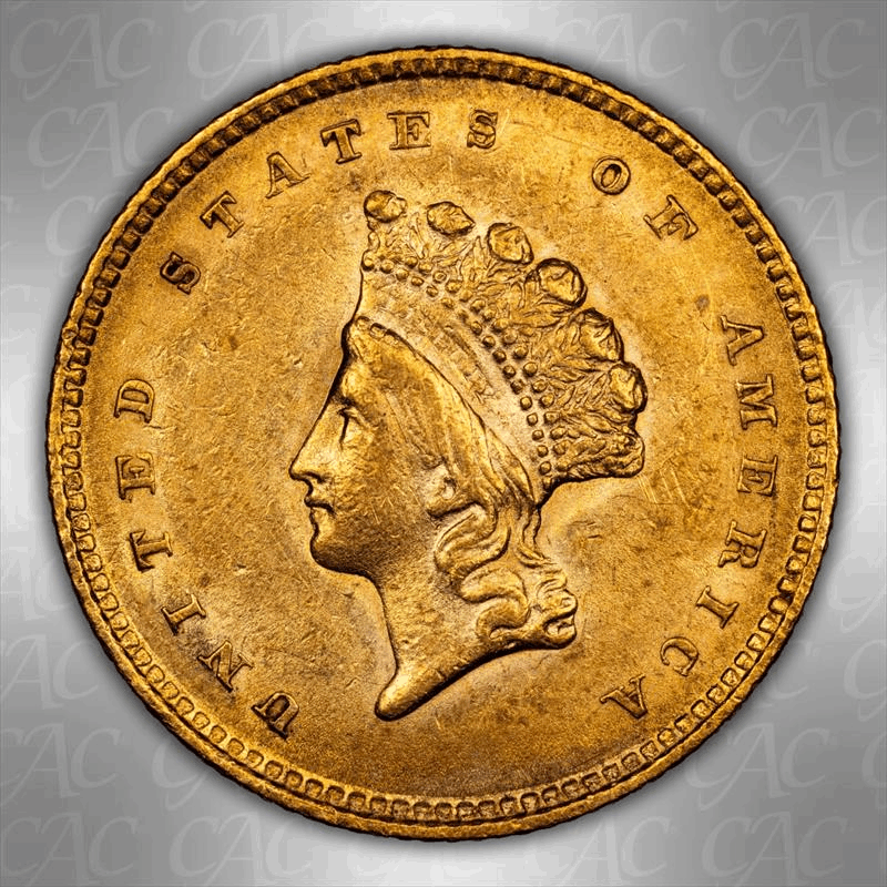 1854 G$1 CACG AU-58