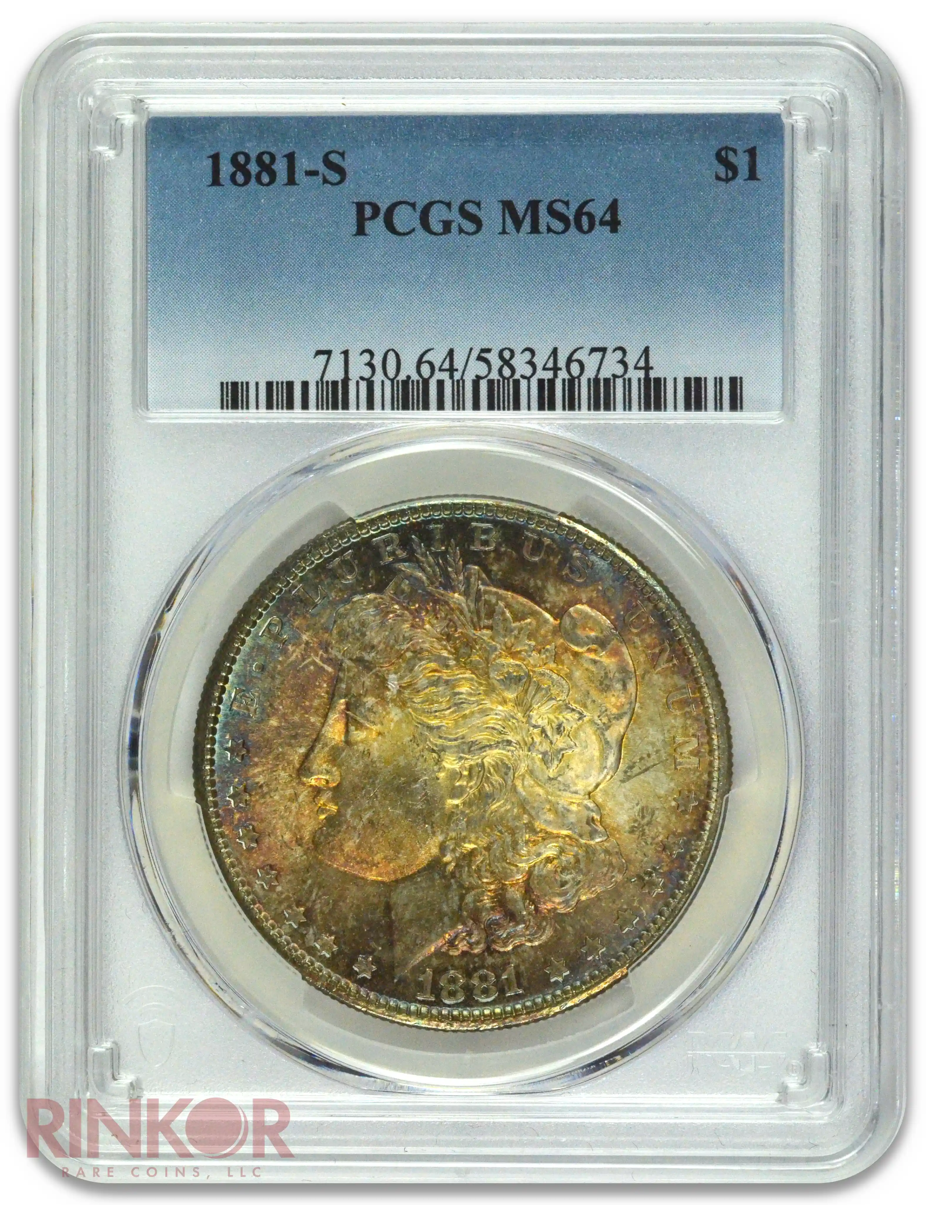 1881-S $1 Morgan Dollar PCGS MS 64