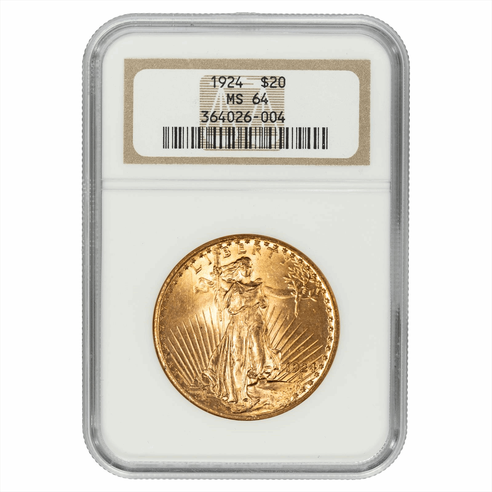 1924 Saint Gaudens Double Eagle $20 NGC MS 64