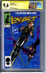 Longshot #2 CGC 9.6 Signature Series Signed by Arthur Adams 