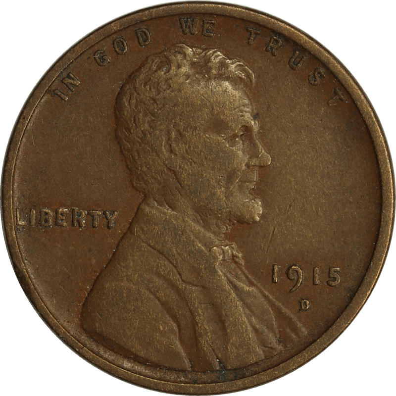1915-D Lincoln Cent 1c, Circulated, Better Date