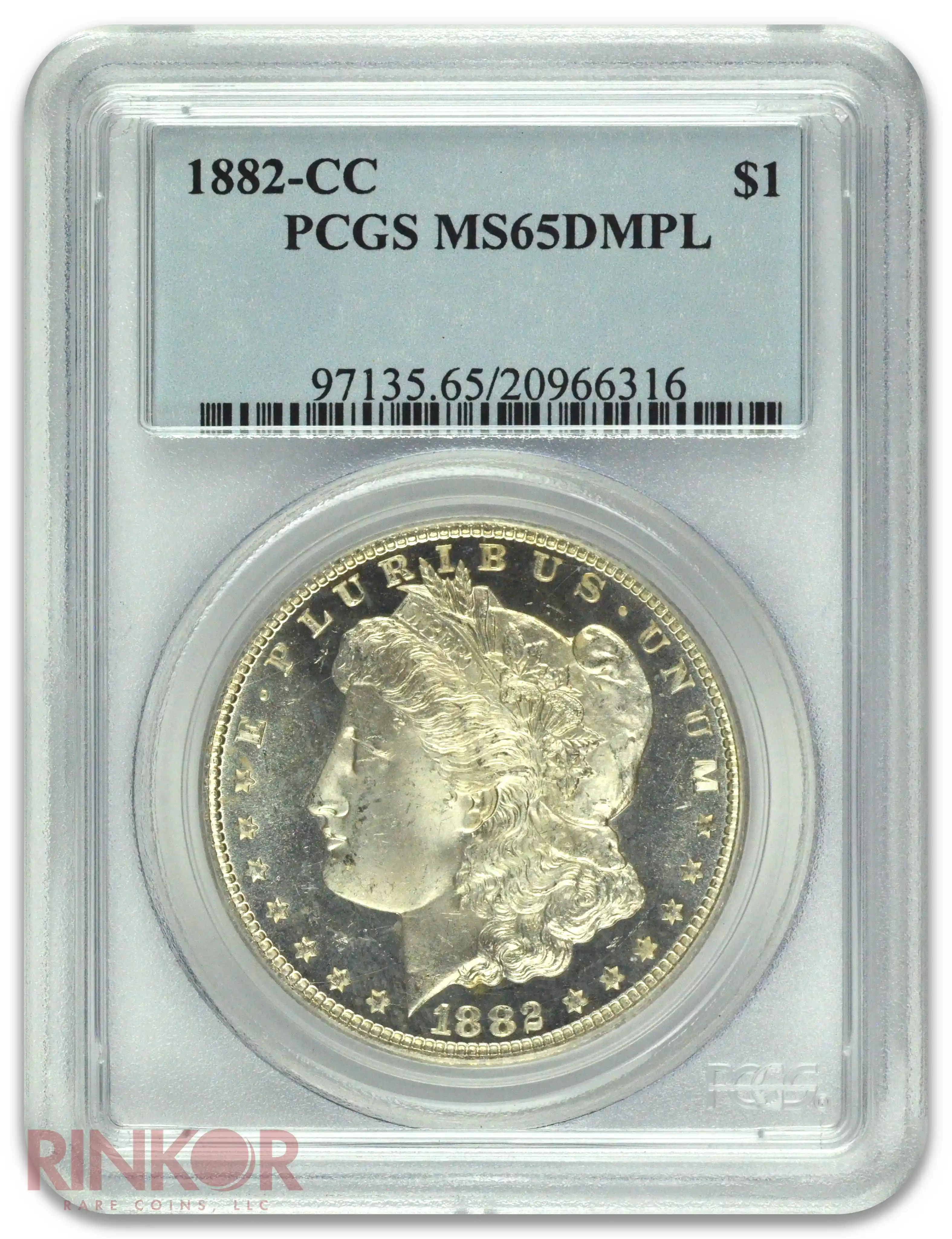 1882-CC $1 Morgan Dollar PCGS MS 65 DMPL