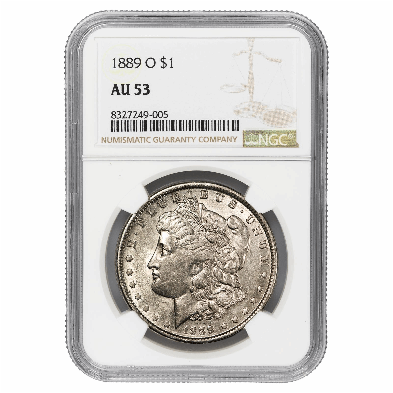 1889-O Morgan Silver Dollar $1 NGC AU 53 