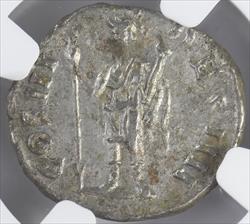 Roman Empire Antoninus Pius AD 138-161 Denarius NGC VF 