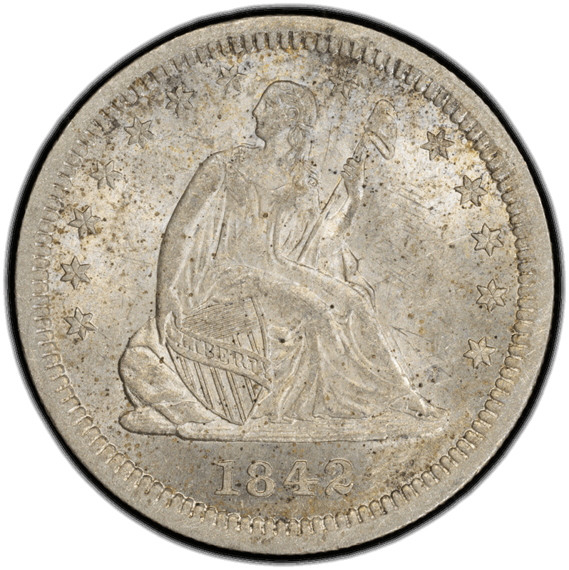 1842-O  Large Date 25C PCGS MS 61 CAC