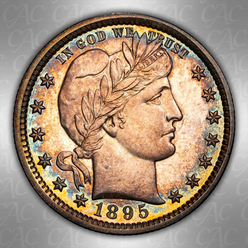 1895 25c CACG PR 64+