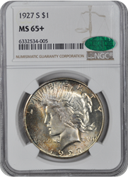 1927-S Peace Dollar S$1 NGC  (CAC) #3669-5 MS65+