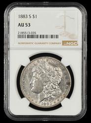 1883 S $1 NGC AU53