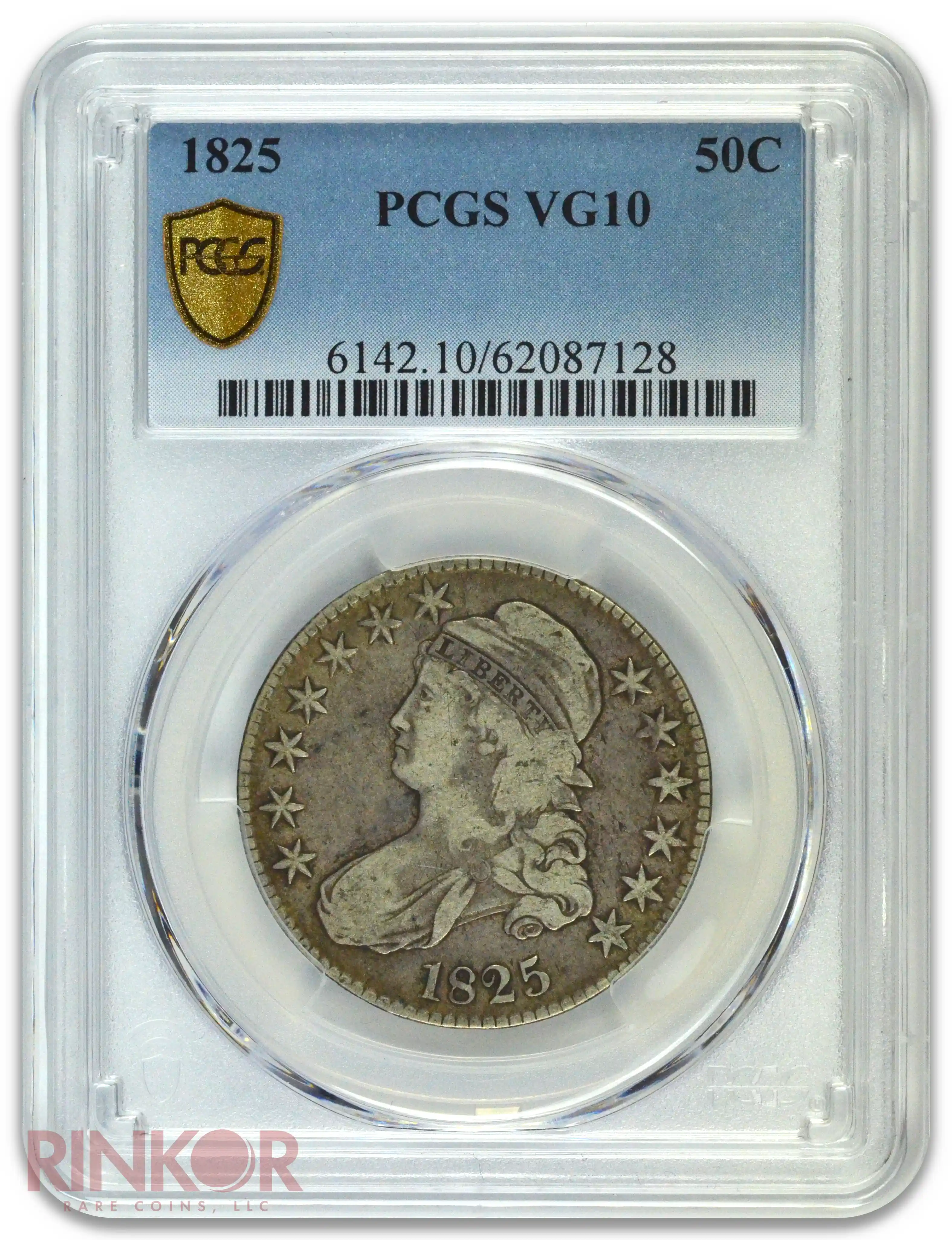 1825 Capped Bust Half Dollar PCGS VG-10