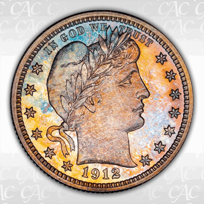 1912 25c CACG PR 68