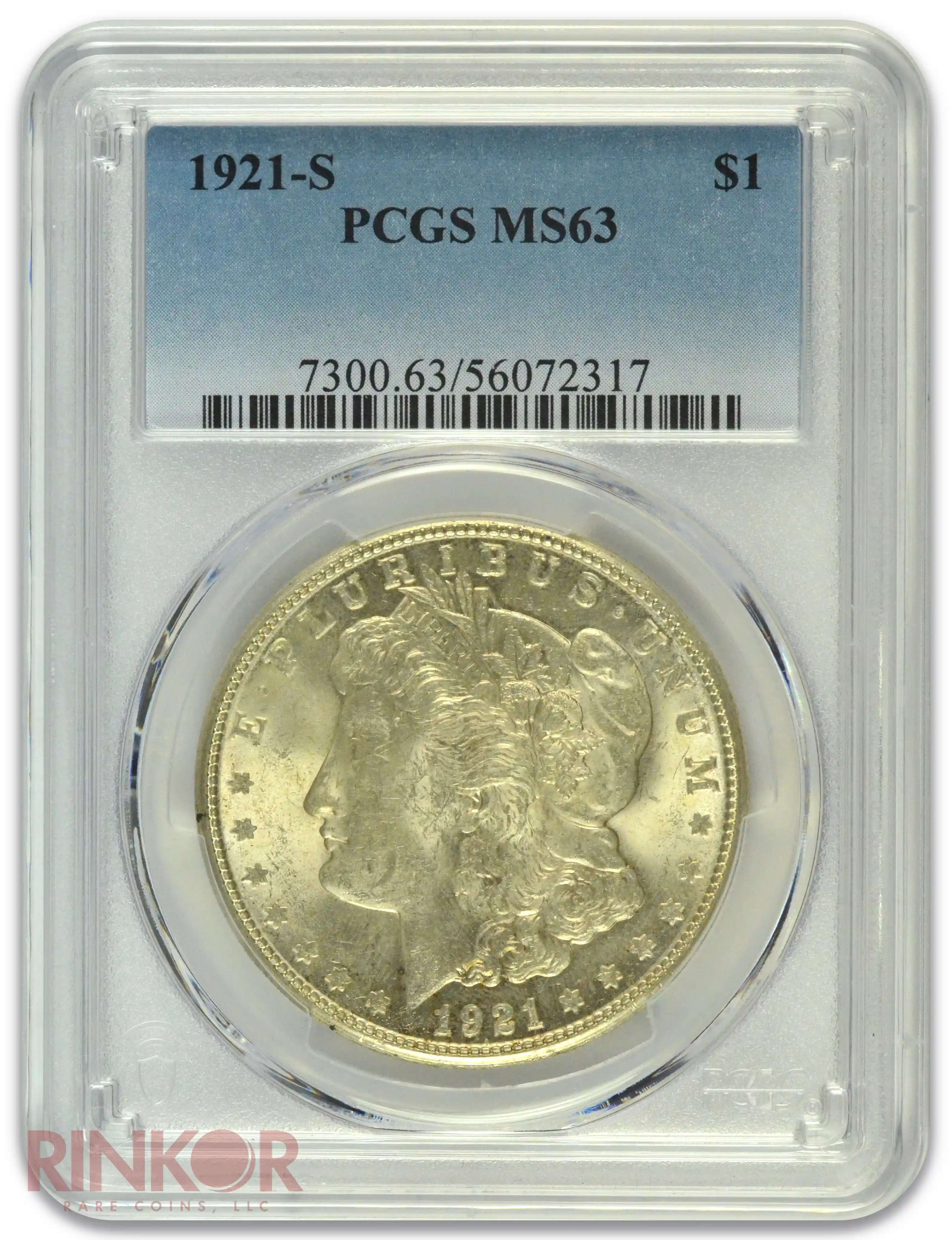 1921-S $1 Morgan Dollar PCGS MS 63