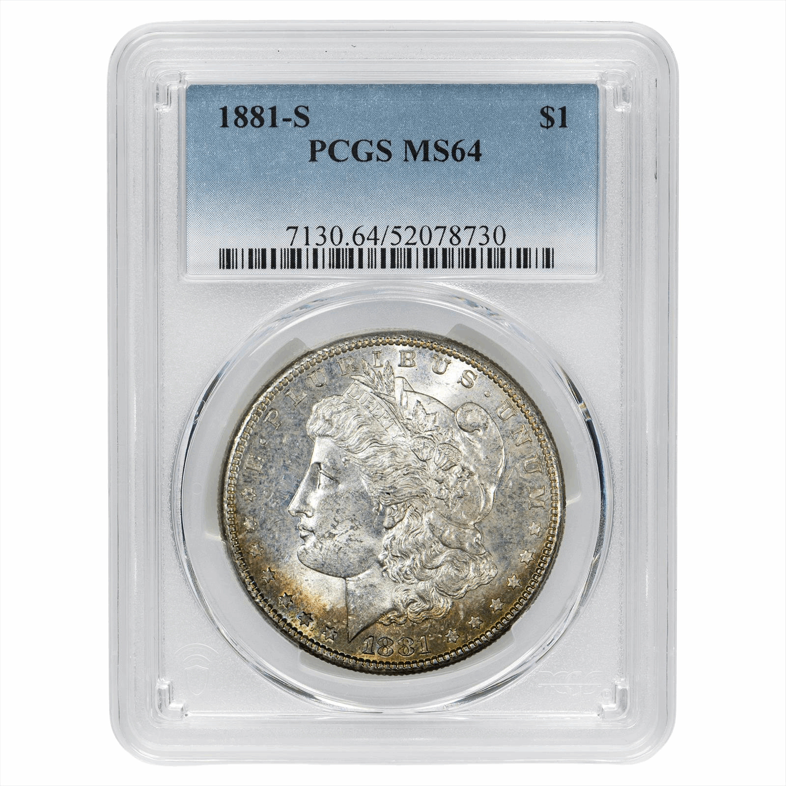 1881-S Morgan Silver Dollar $1 PCGS MS 64