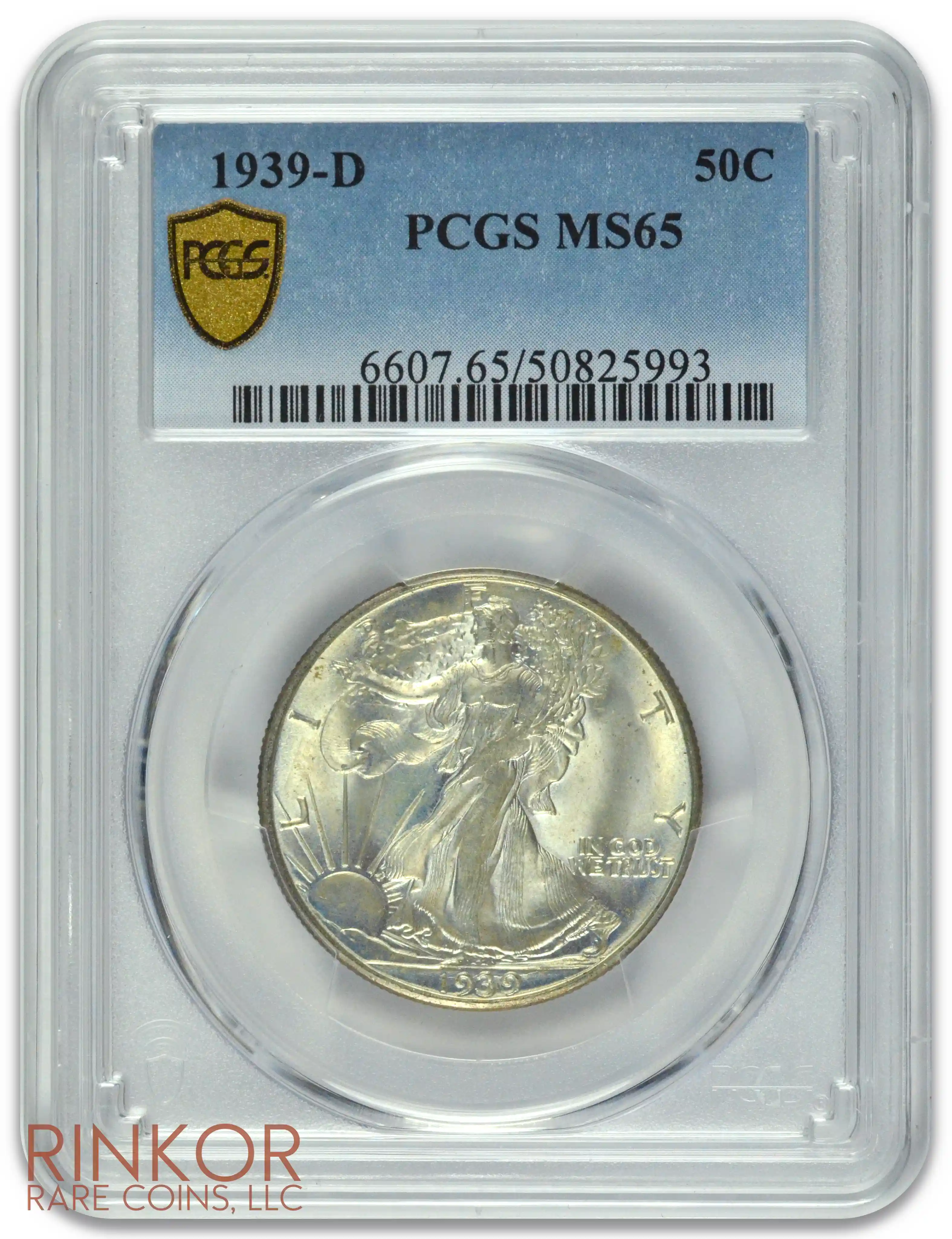 1939-D Walking Liberty Half Dollar PCGS MS 65