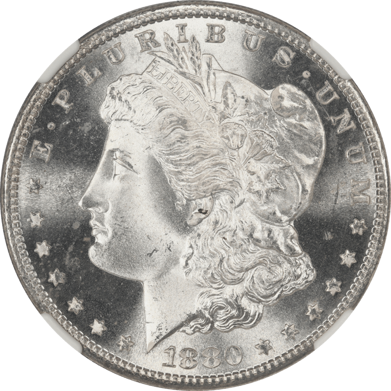 1880-S Morgan Silver Dollar, NGC MS68 Frosty White PQ+ From the Casino Vault Hoard