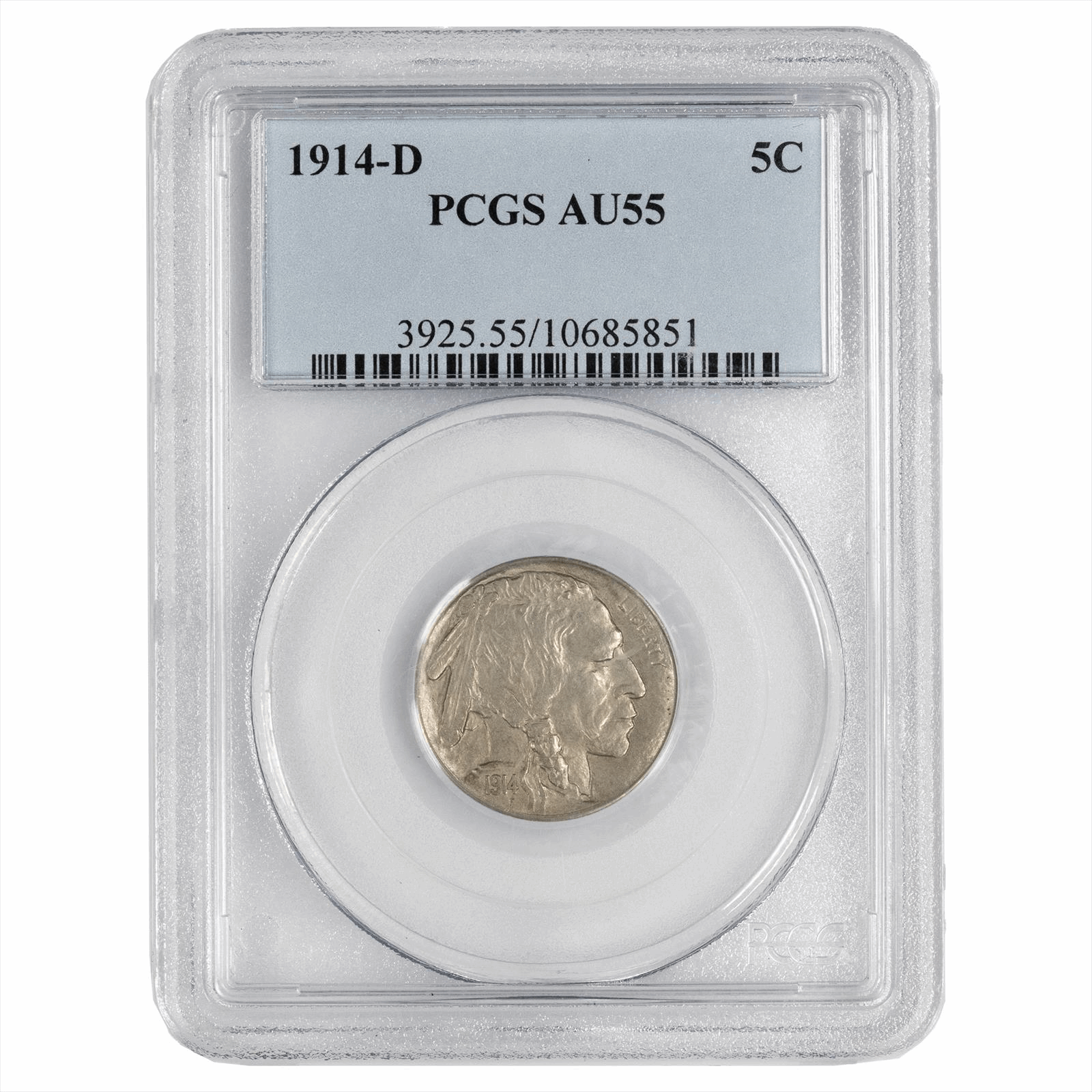 1914-D Buffalo Nickel PCGS AU 55 