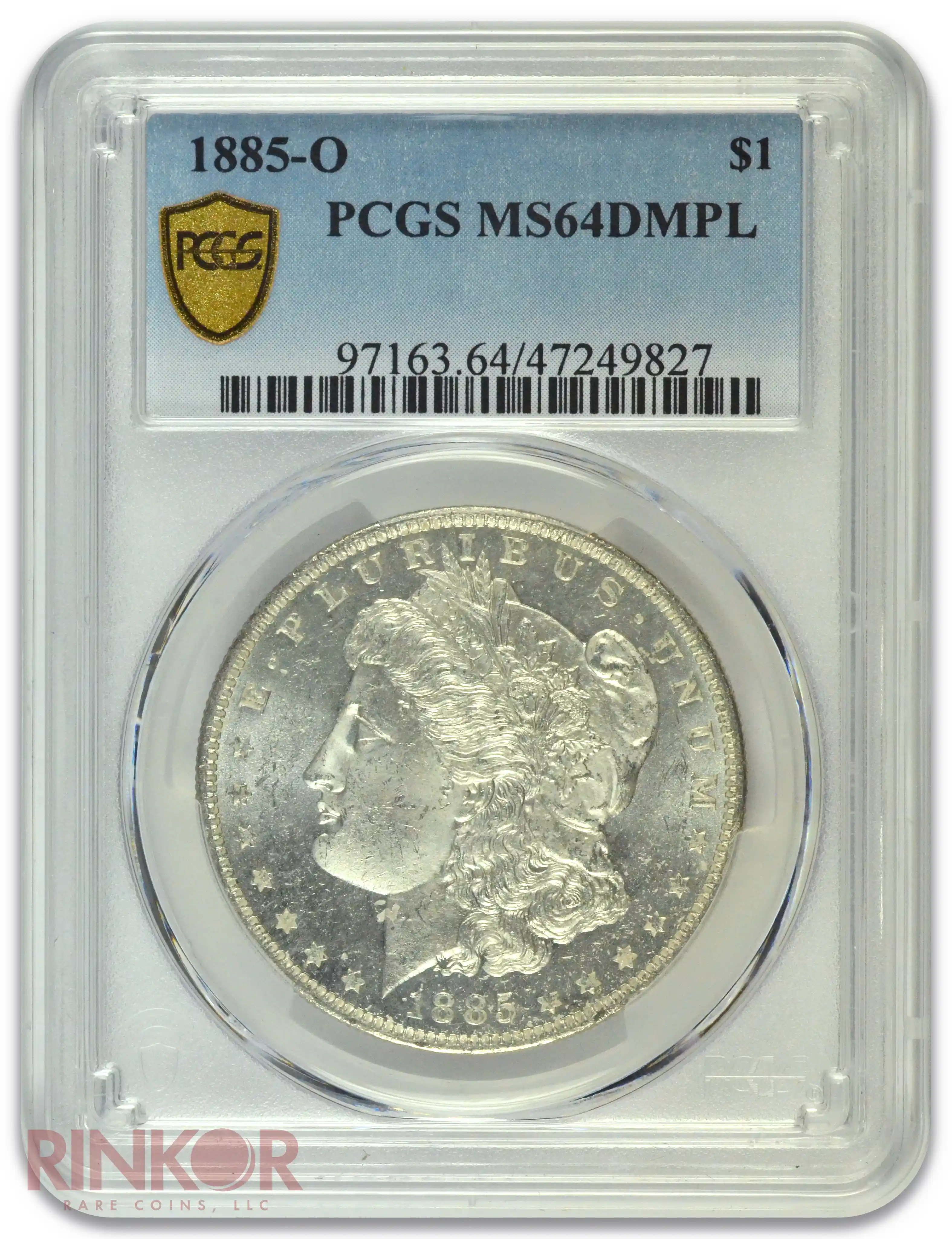 1885-O $1 Morgan Dollar PCGS MS 64 DMPL