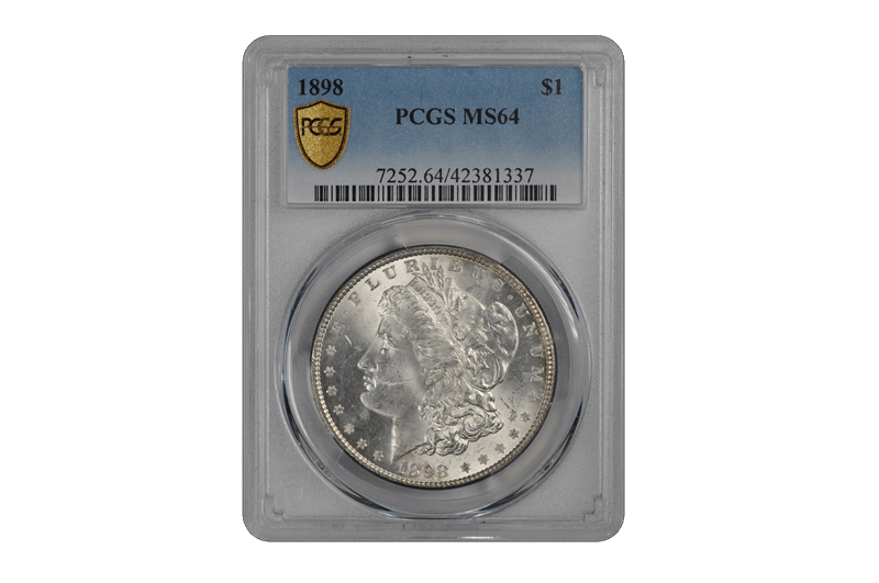 1898 $1 Morgan Dollar PCGS  #3300-15 MS64