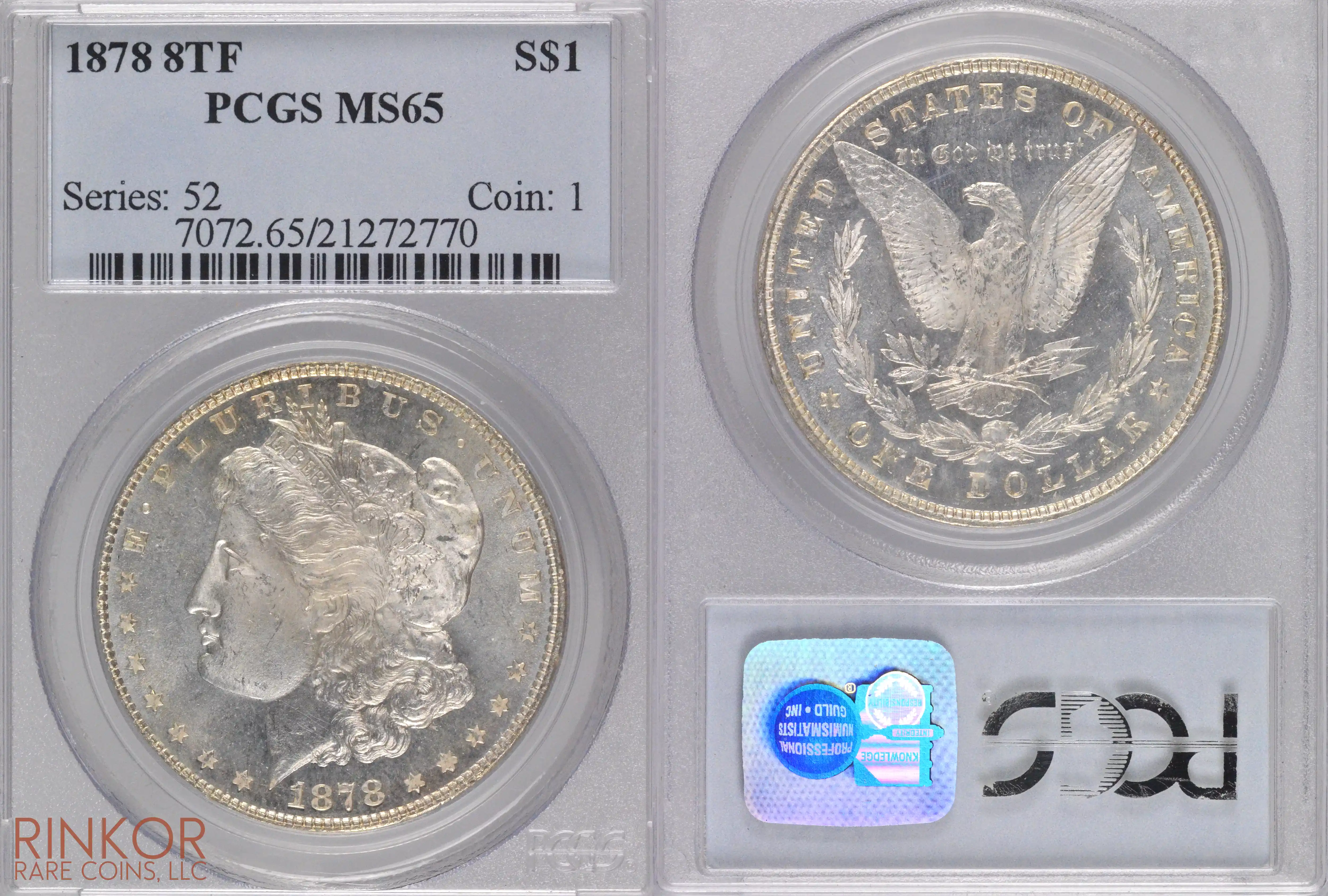 1878 8TF $1 PCGS MS 65
