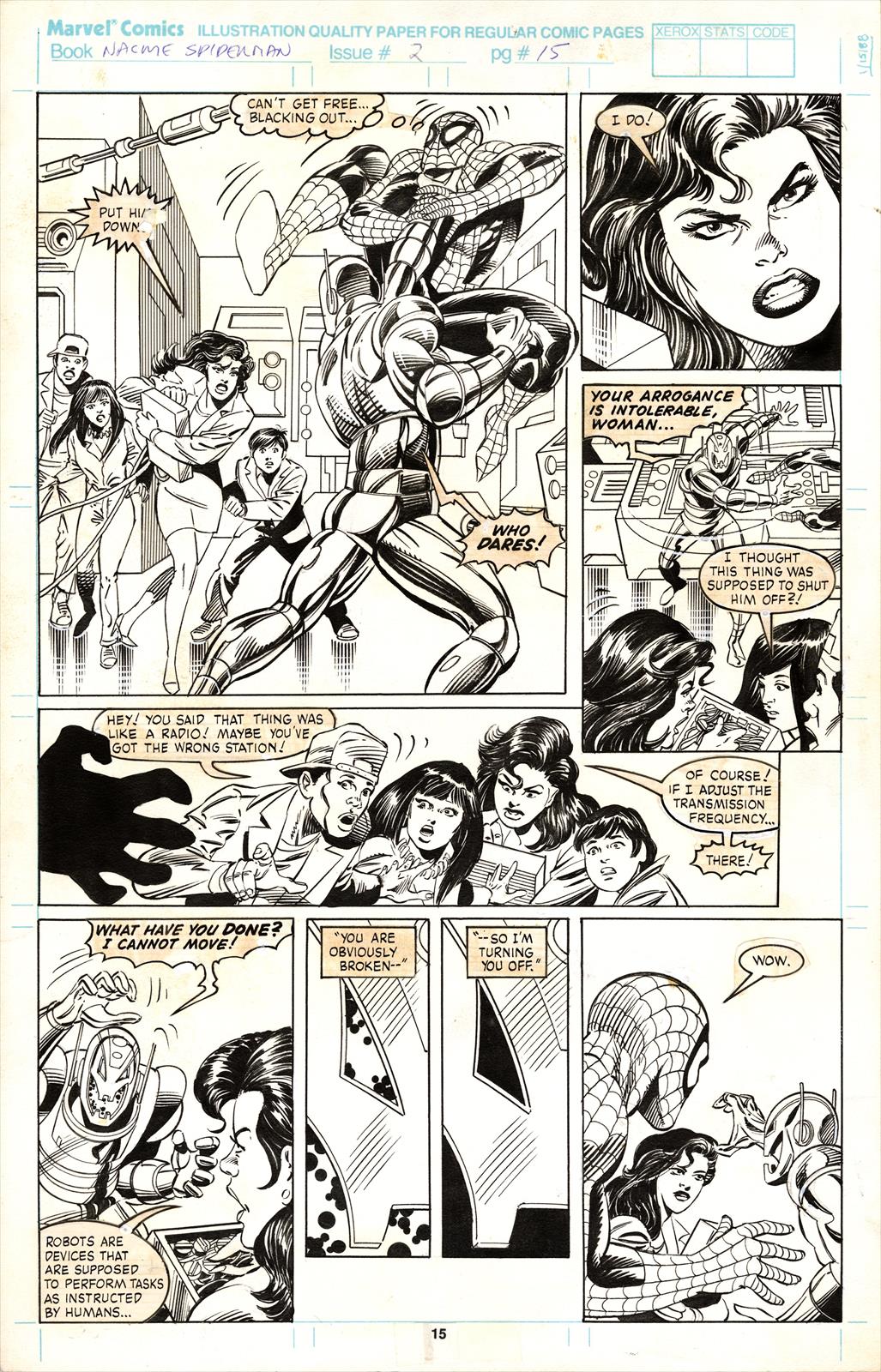 The Amazing Spider-Man NACME #2 Page 15 Artist:  Alex Saviuk (Penciller) ,  Chris Ivy (Inker) Media Type: Pen and Ink Art Type: Interior Page 