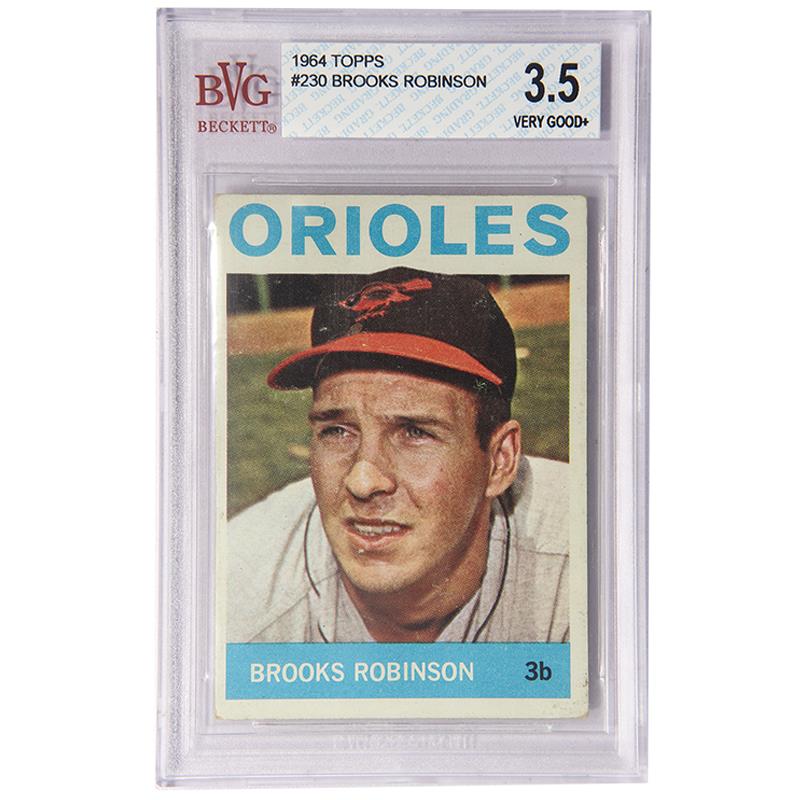 1964 Topps #230 Brooks Robinson - Baltimore Orioles Beckett Very Good+ 3.5