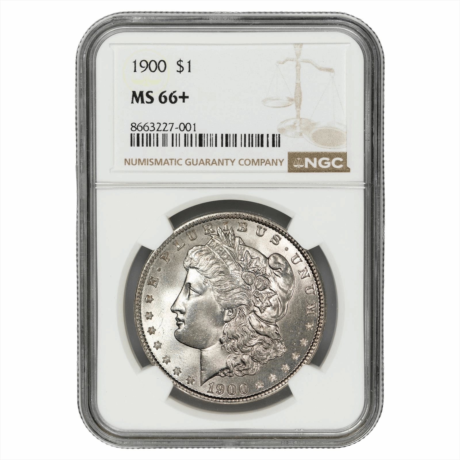 1900 Morgan Silver Dollar $1 NGC MS 66+