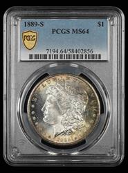 1889-S $1 PCGS MS 64