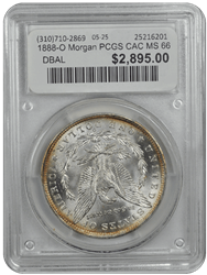 1888-O Morgan PCGS CAC MS 66