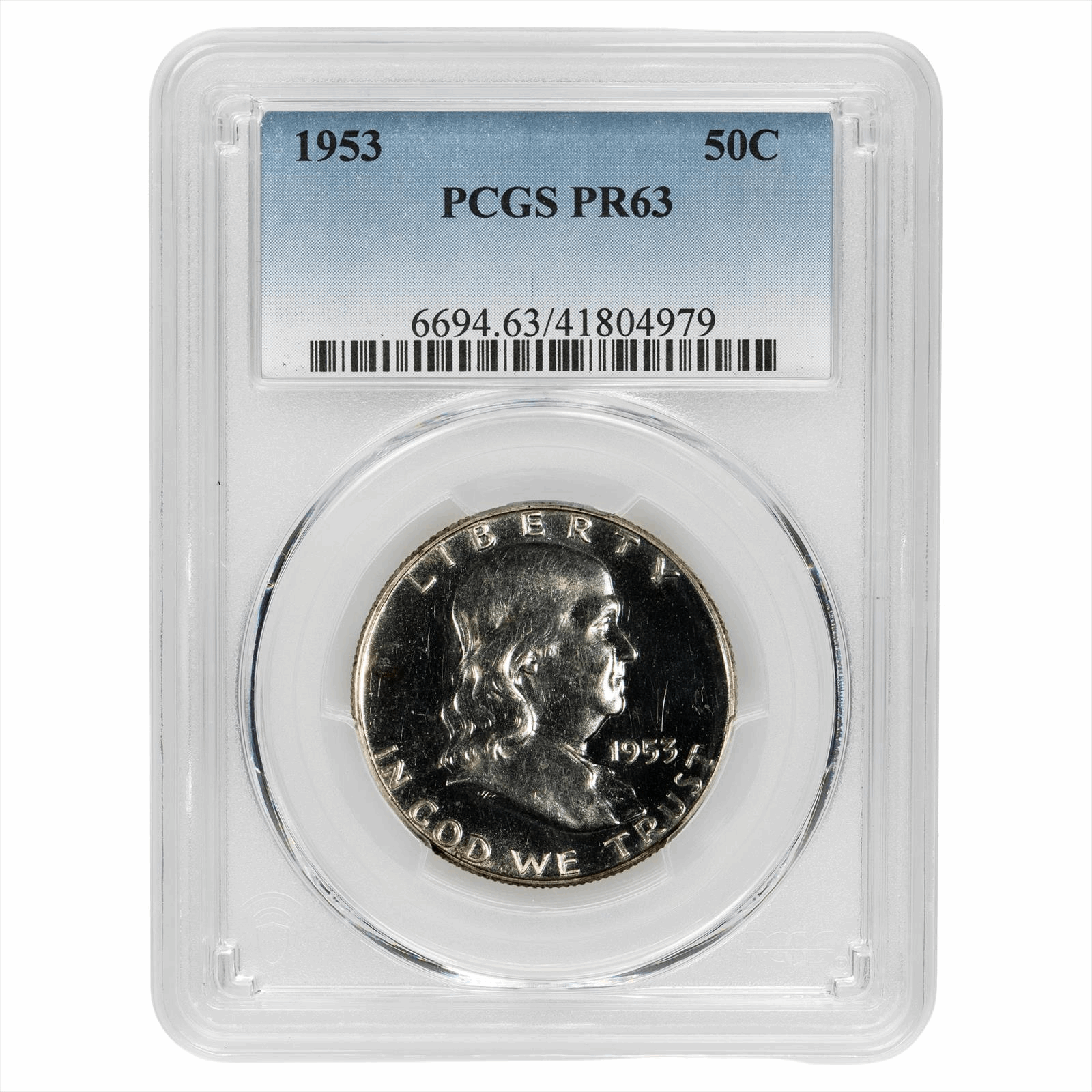 1953 Franklin Half Dollar 50C PCGS PR 63 