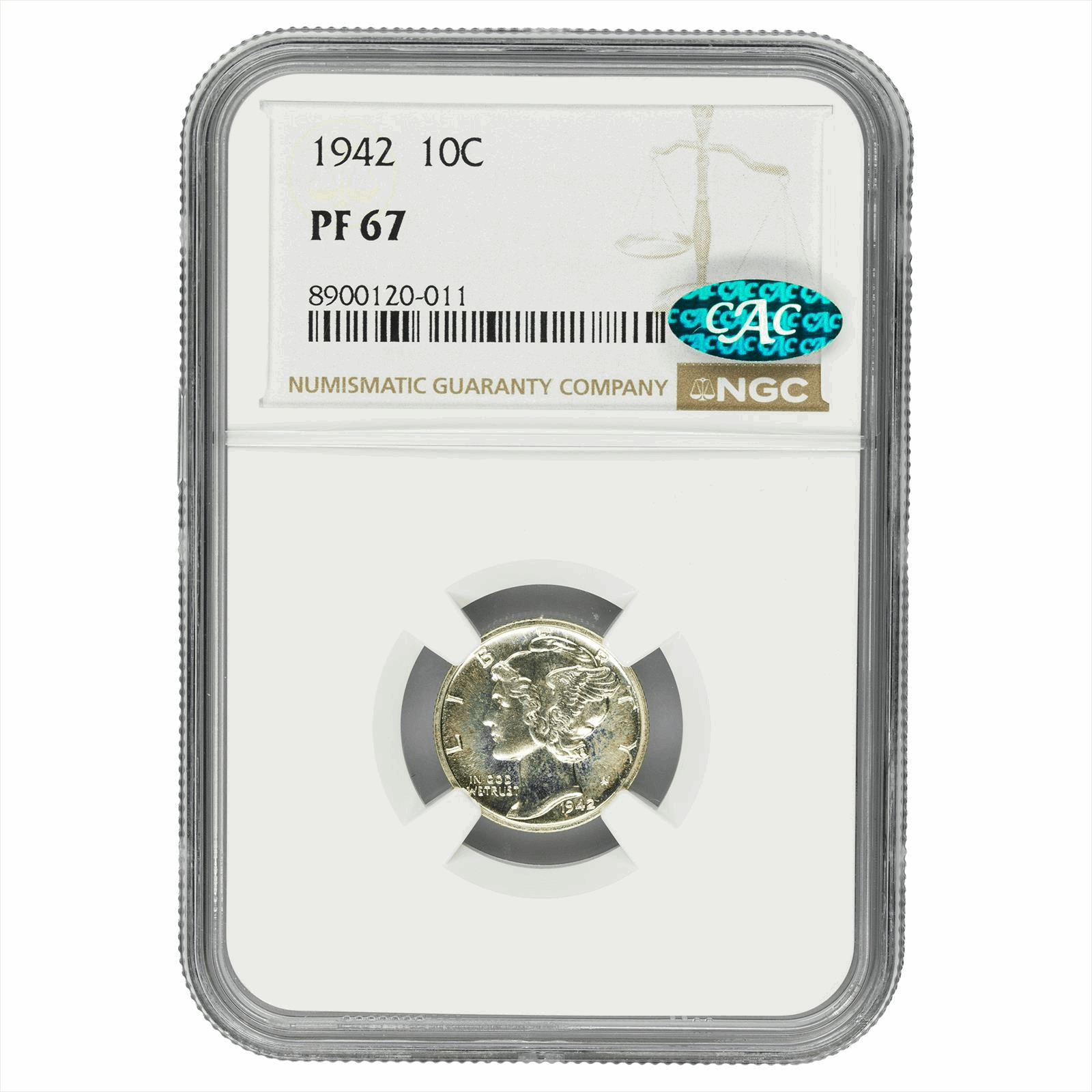 1942 Mercury Dime 10C NGC PR 67 