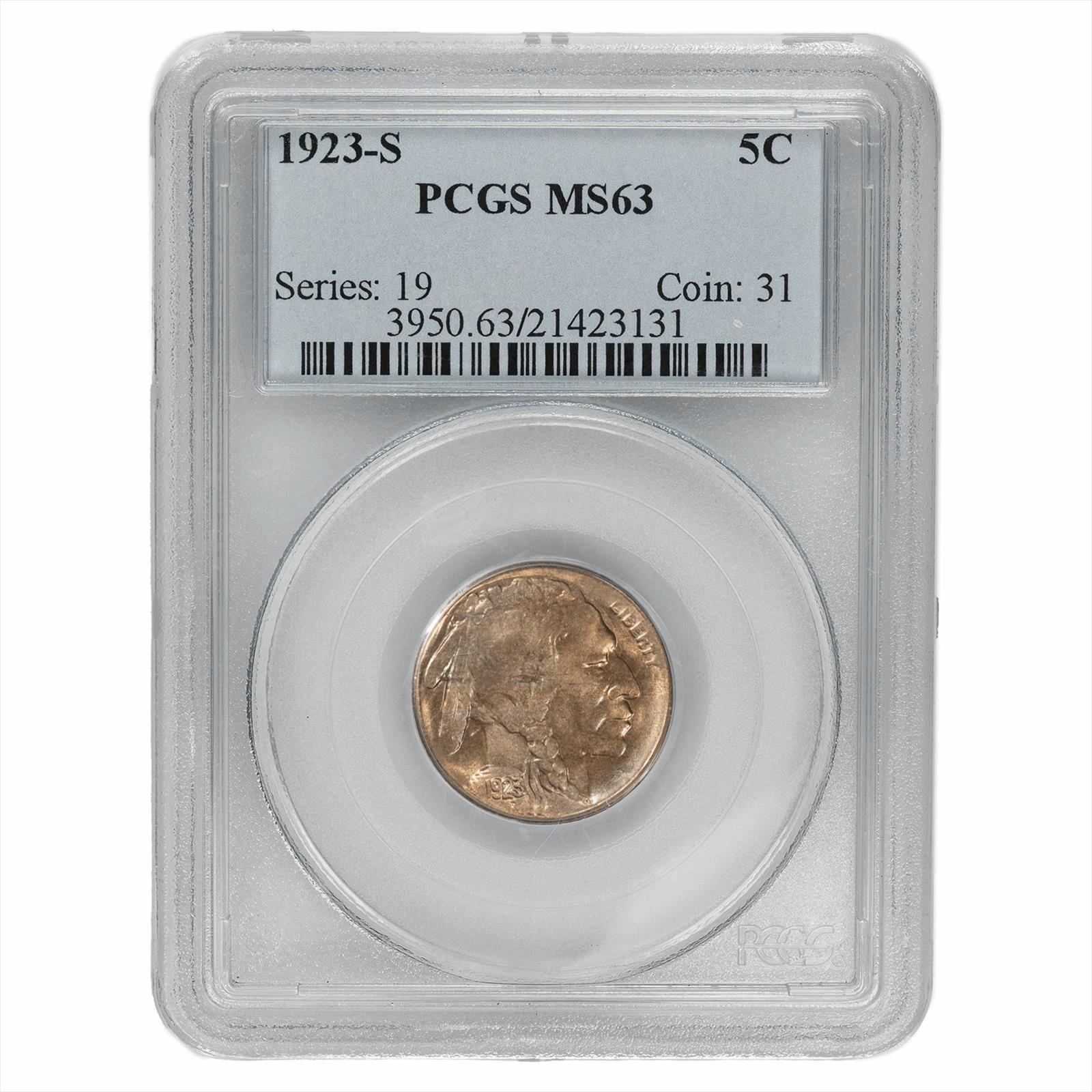 1923-S 5C Buffalo Nickel PCGS MS 63 