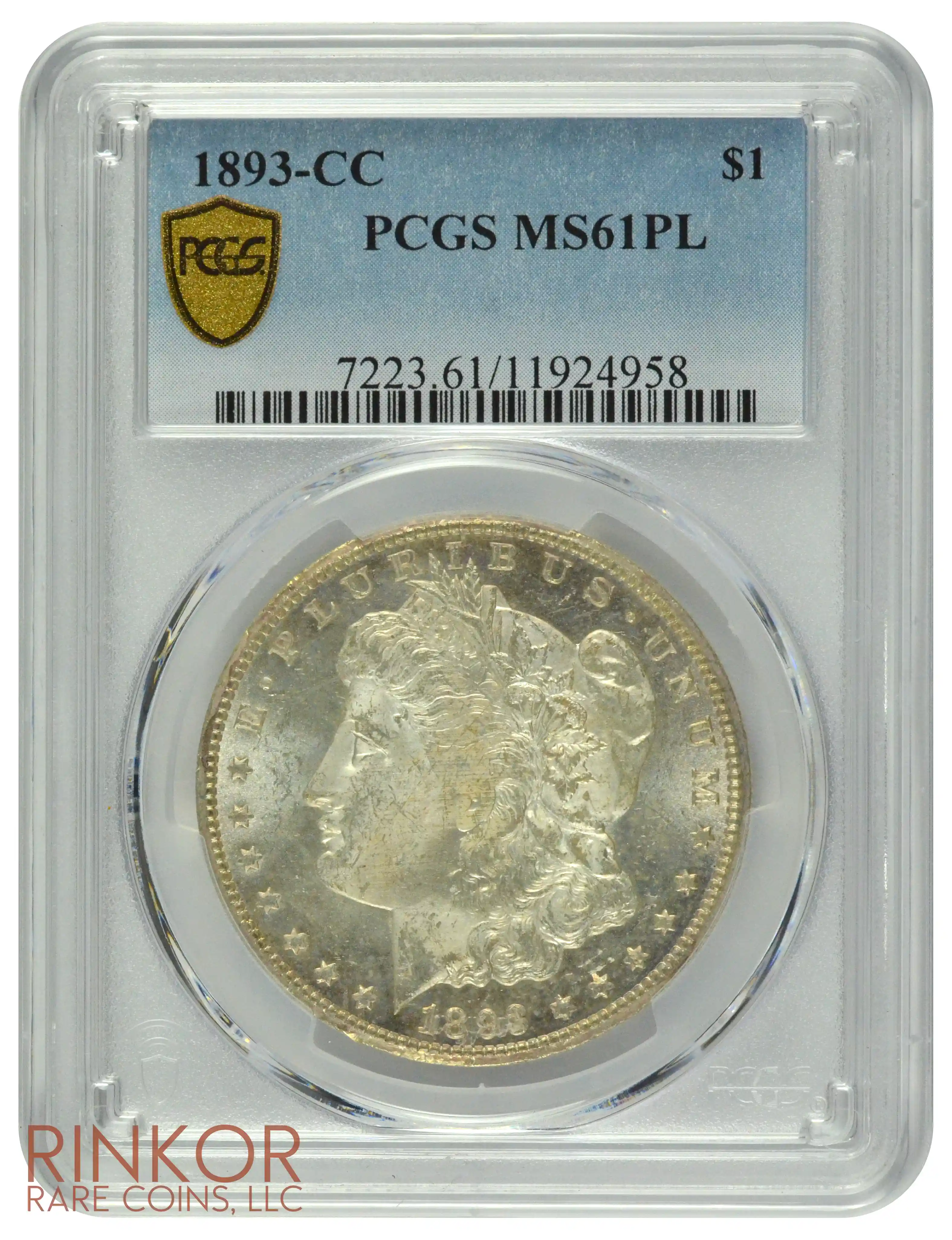 1893-CC $1 PCGS MS 61 PL